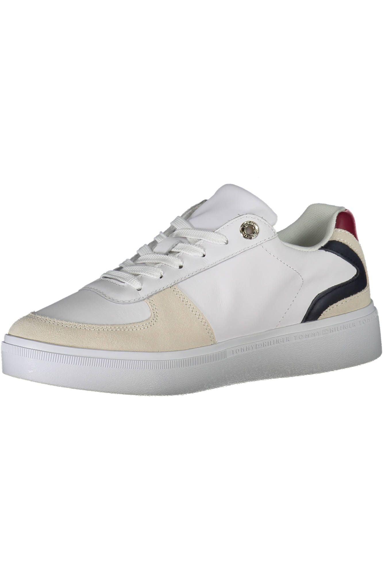 Tommy Hilfiger Women's White Leather Sneakers - Arichezz.store