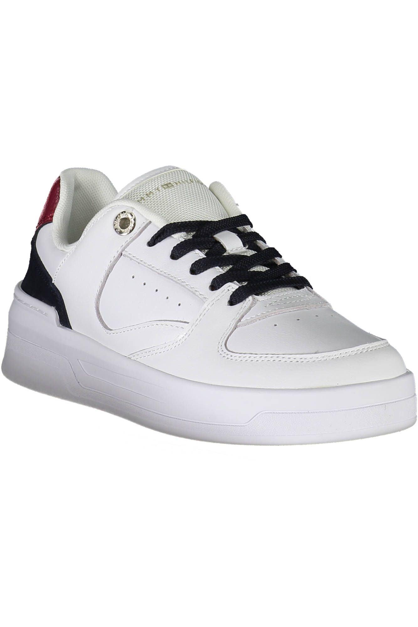 Tommy Hilfiger White Leather Women Sneaker - Arichezz.store