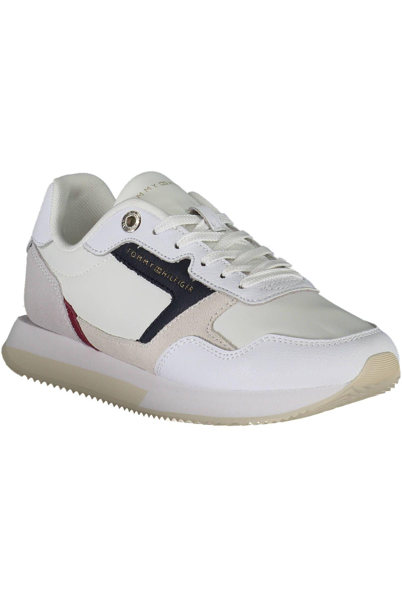 Tommy Hilfiger White Leather Women Sneakers - Arichezz.store