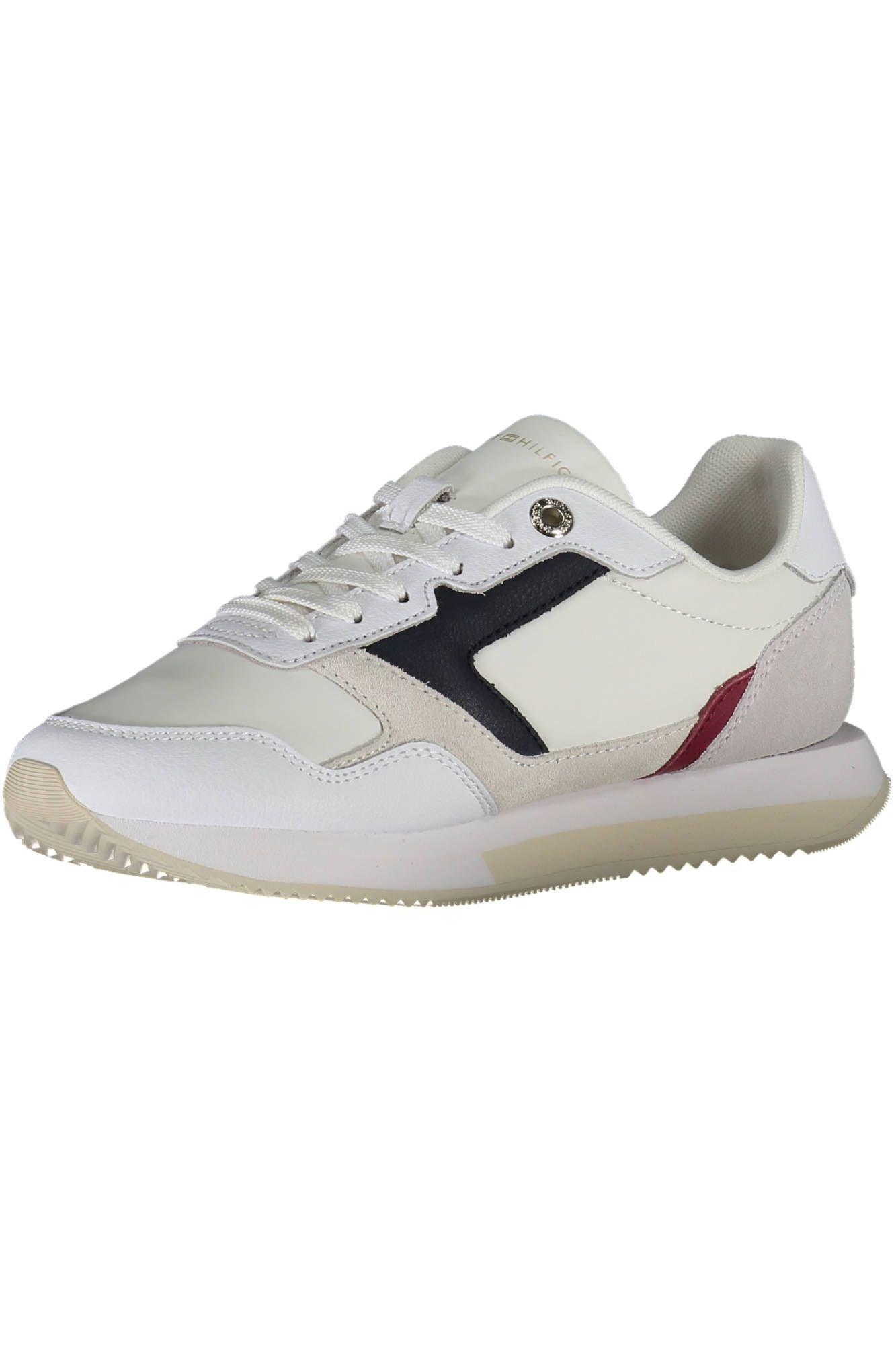 Tommy Hilfiger White Leather Women Sneakers - Arichezz.store