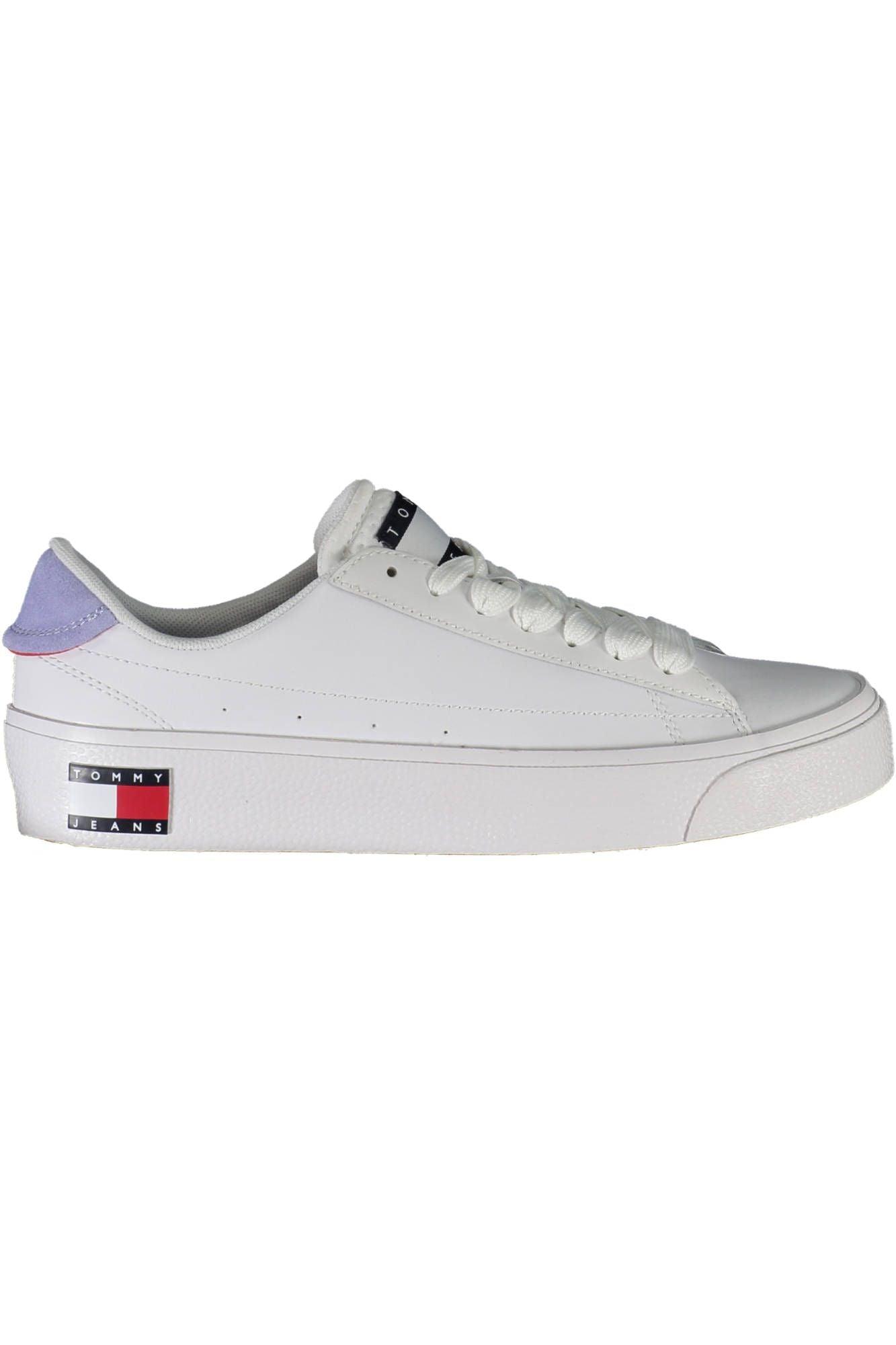 Tommy Hilfiger White Leather Women Sneaker - Arichezz.store