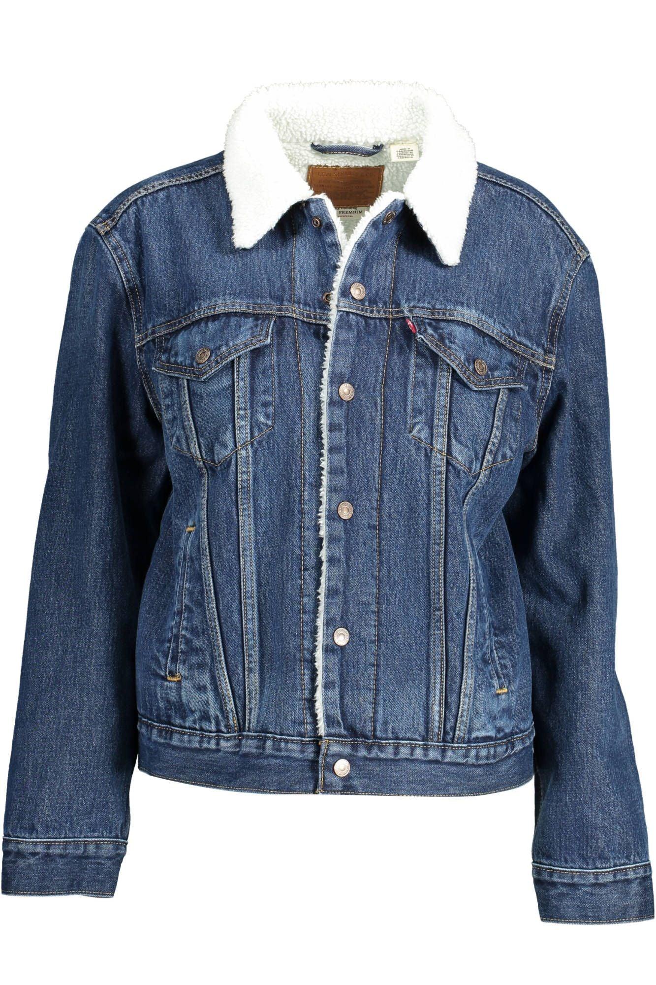 Levi's Blue Cotton Women Jacket - Arichezz.store