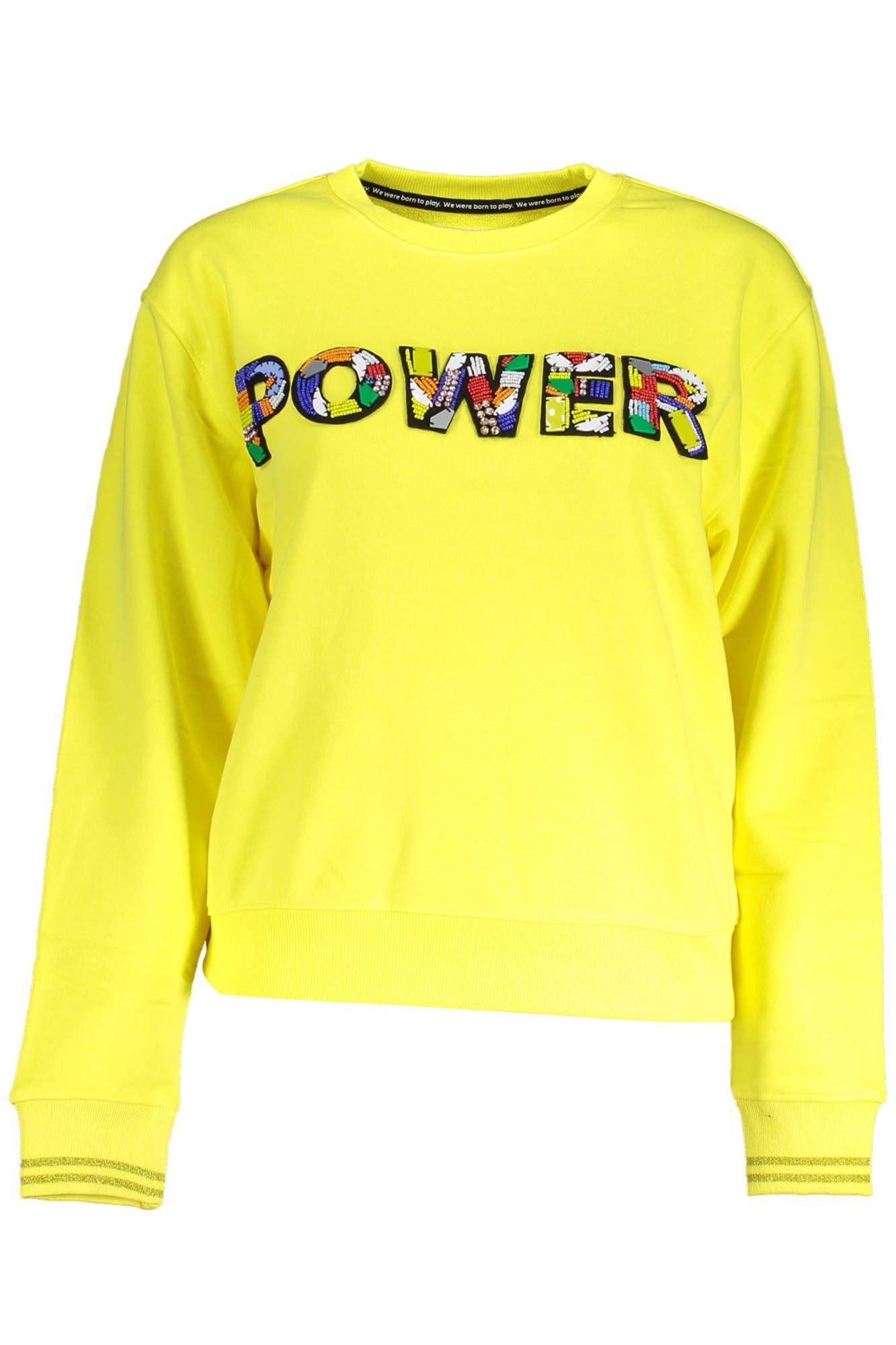 Desigual Yellow Cotton Women Sweater - Arichezz.store