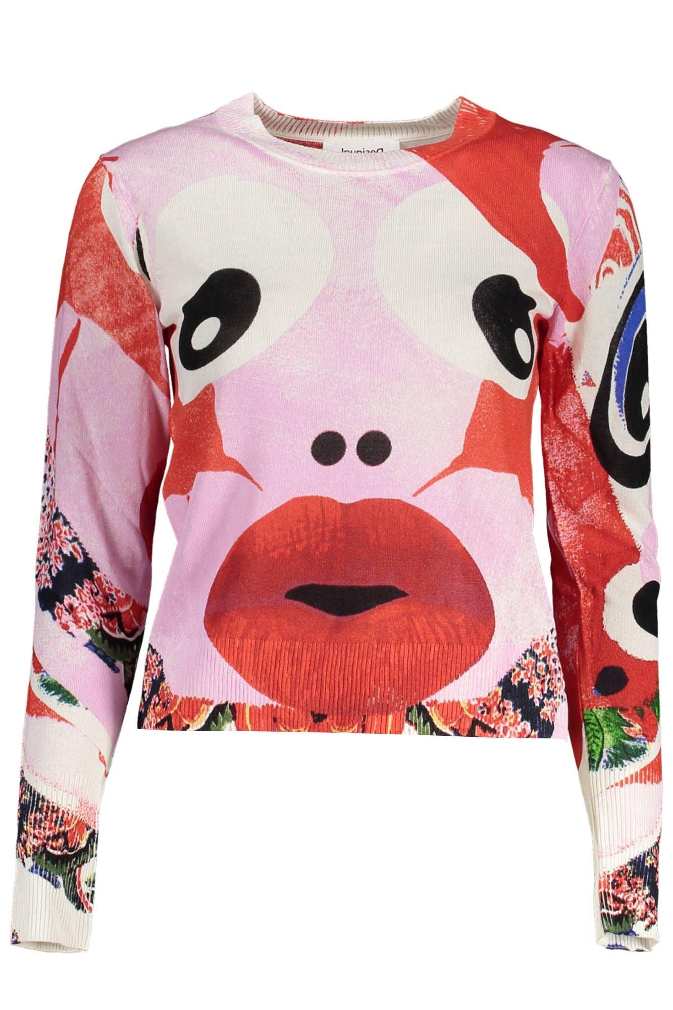 Desigual Pink Viscose Women Sweater - Arichezz.store