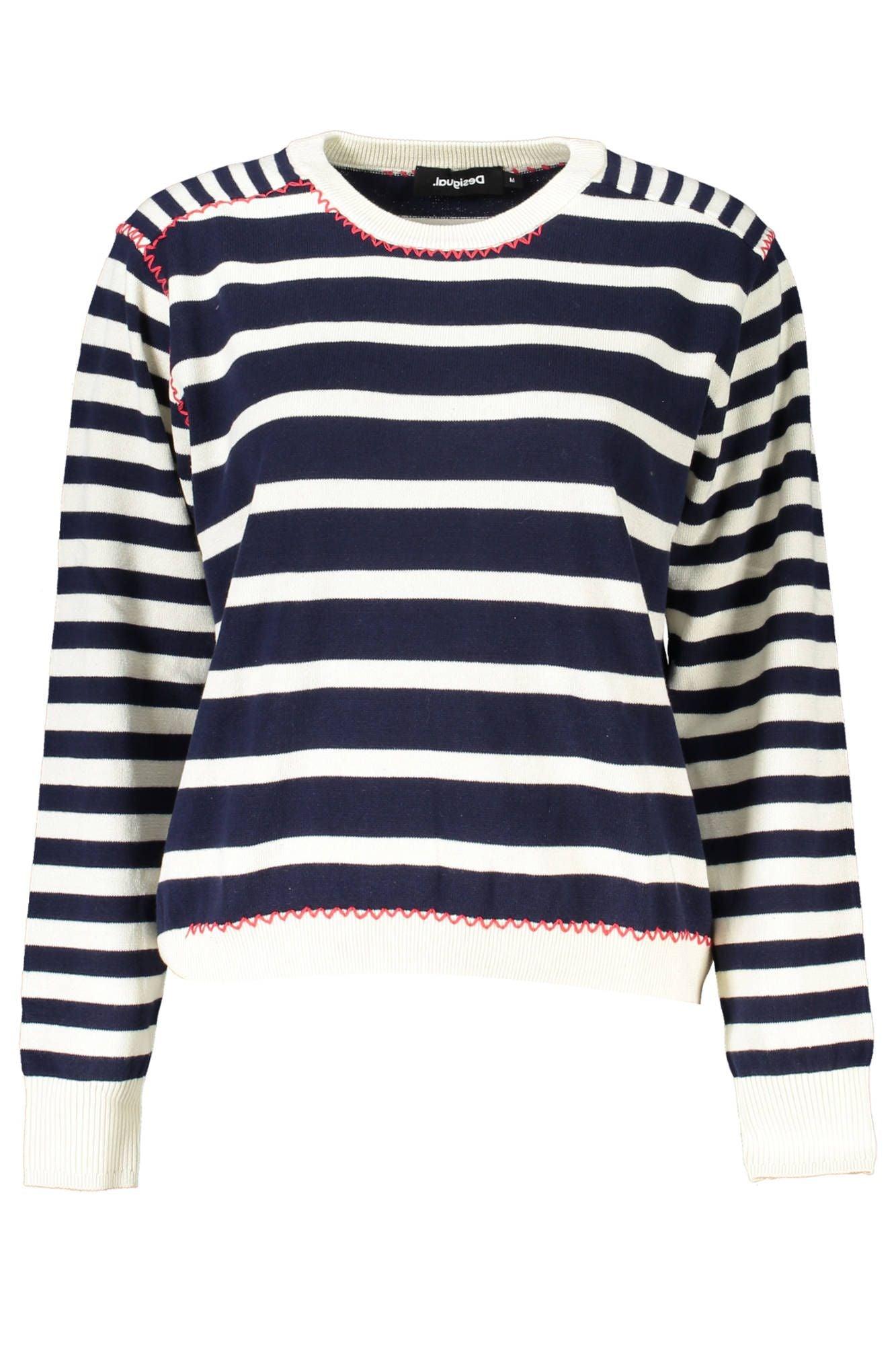 Desigual Blue Cotton Women Sweater - Arichezz.store