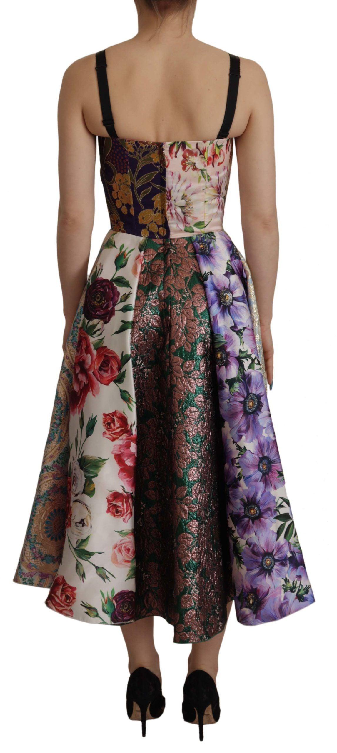 Dolce & Gabbana Patchwork Elegance Silk Blend Dress - Arichezz.store