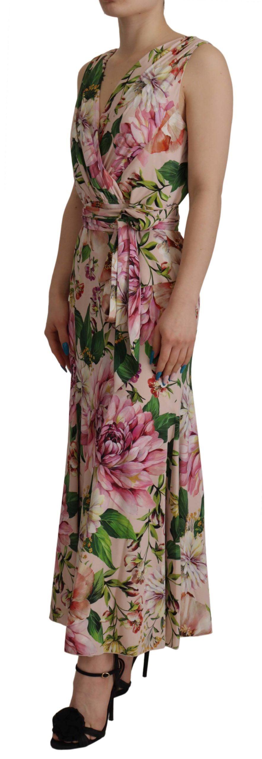 Dolce & Gabbana Elegant Floral Silk Wrap Dress - Arichezz.store