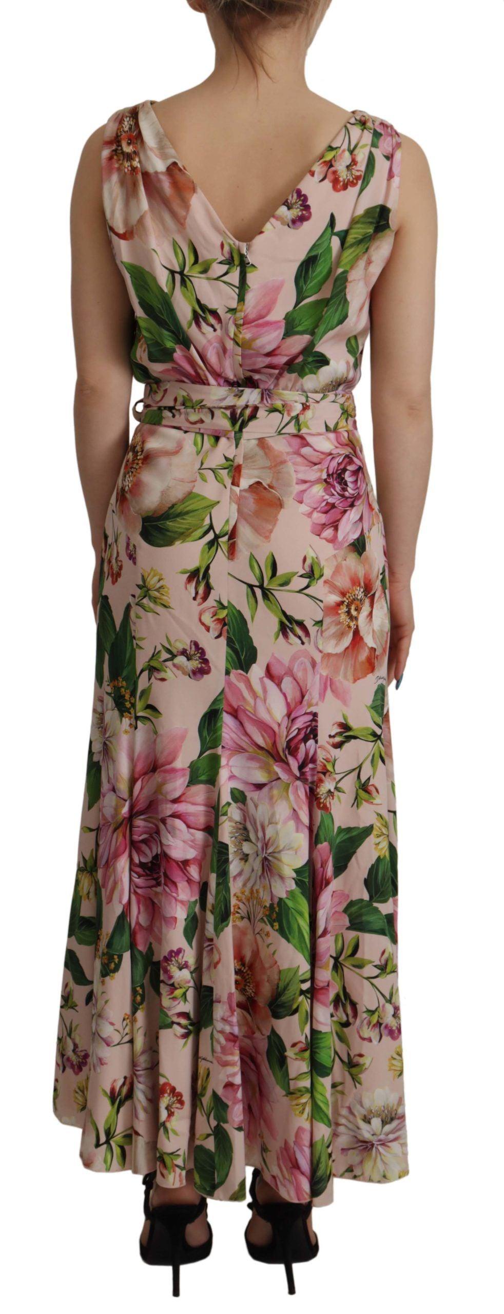 Dolce & Gabbana Elegant Floral Silk Wrap Dress - Arichezz.store