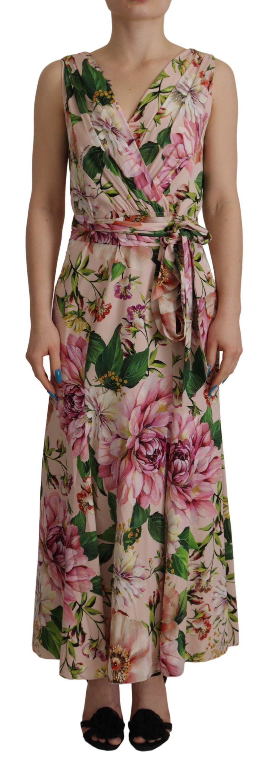 Dolce & Gabbana Elegant Floral Silk Wrap Dress - Arichezz.store