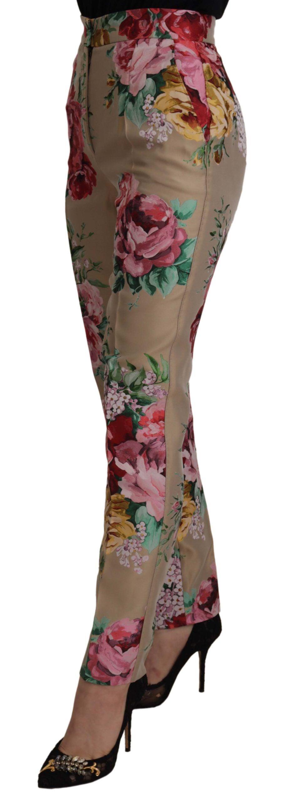 Dolce & Gabbana Floral High-Waist Dress Pants - Arichezz.store