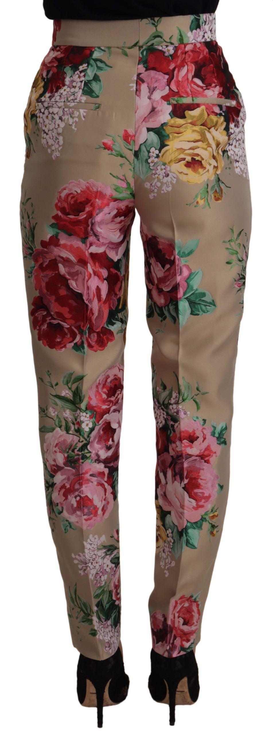 Dolce & Gabbana Floral High-Waist Dress Pants - Arichezz.store