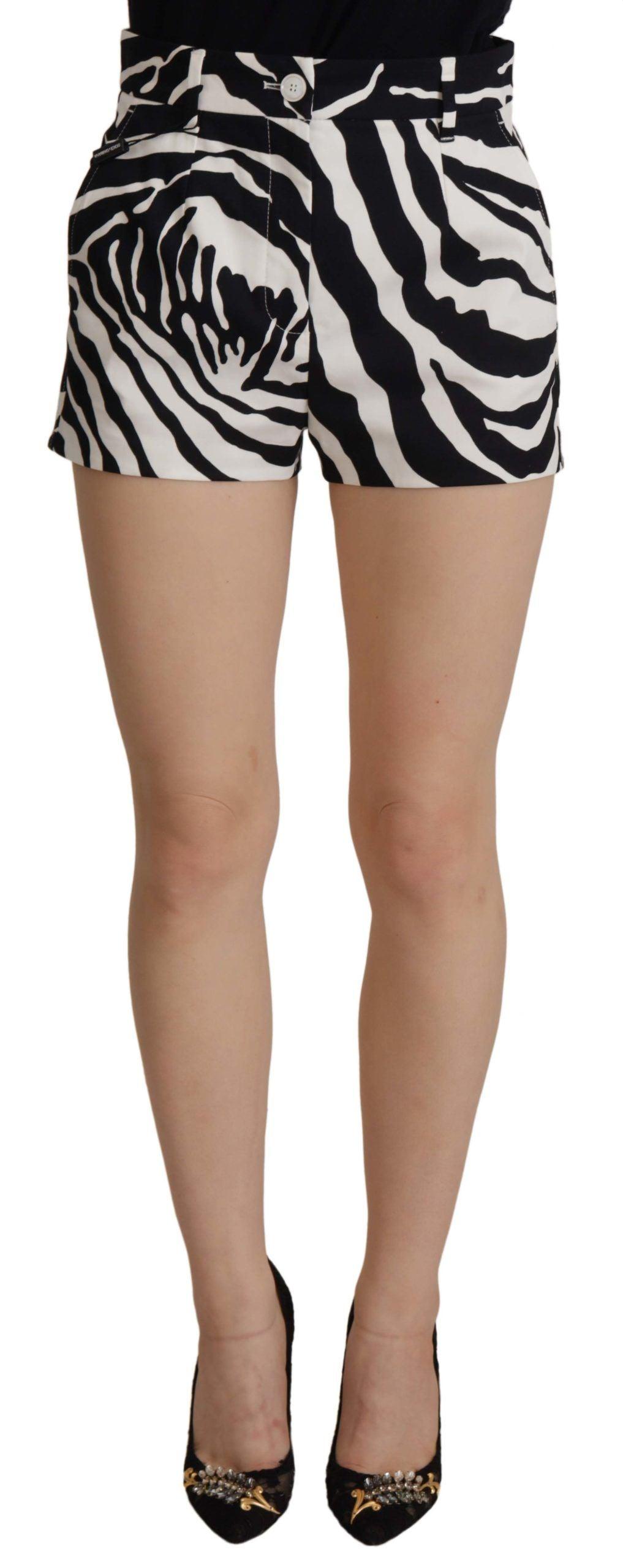 Dolce & Gabbana Zebra Print Mid Waist Hot Pants - Arichezz.store