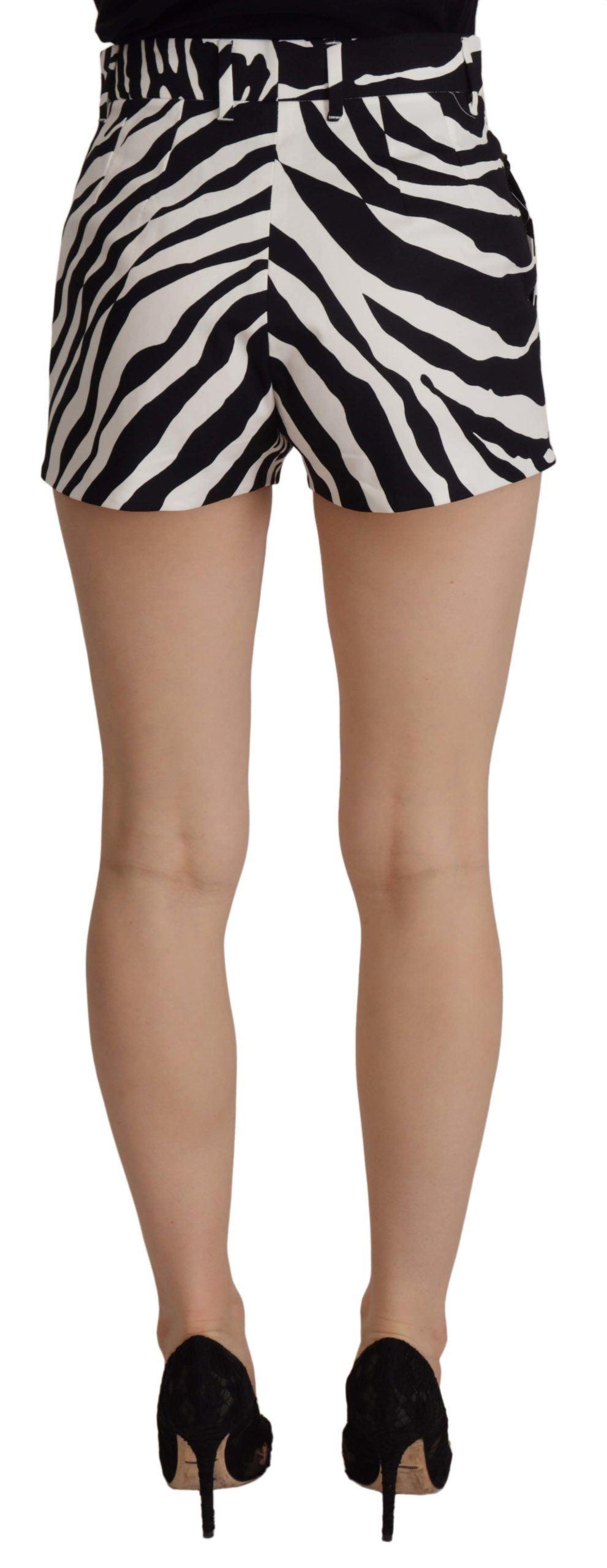 Dolce & Gabbana Zebra Print Mid Waist Hot Pants - Arichezz.store