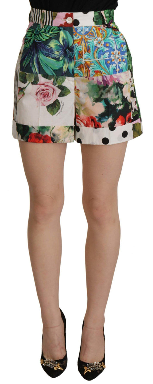 Dolce & Gabbana Floral High Waist Hot Pants Shorts - Arichezz.store