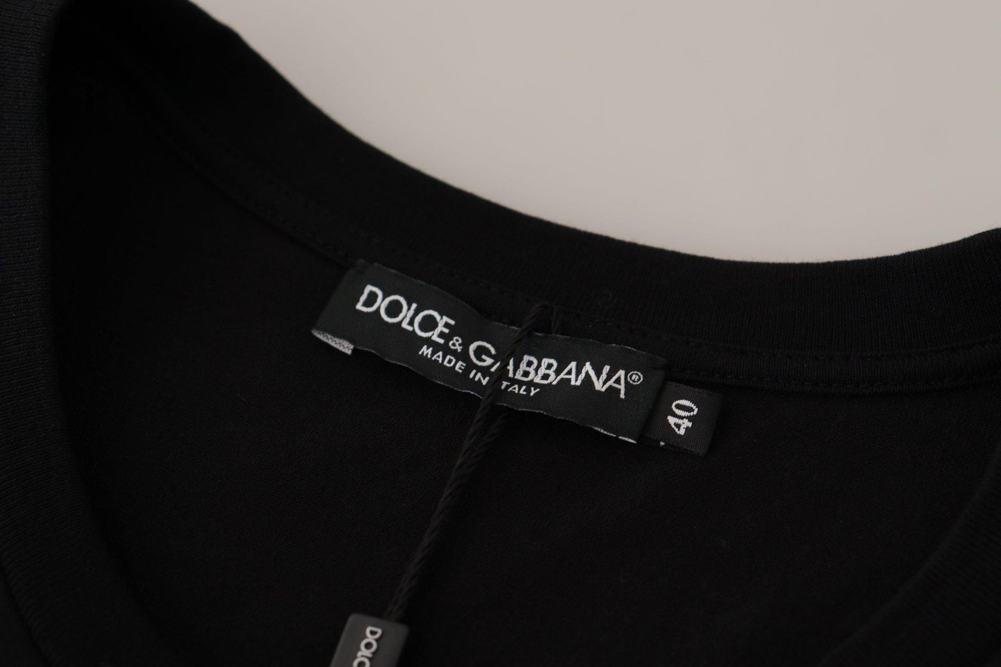 Dolce & Gabbana Chic Black Logo Cotton Tee for Women - Arichezz.store