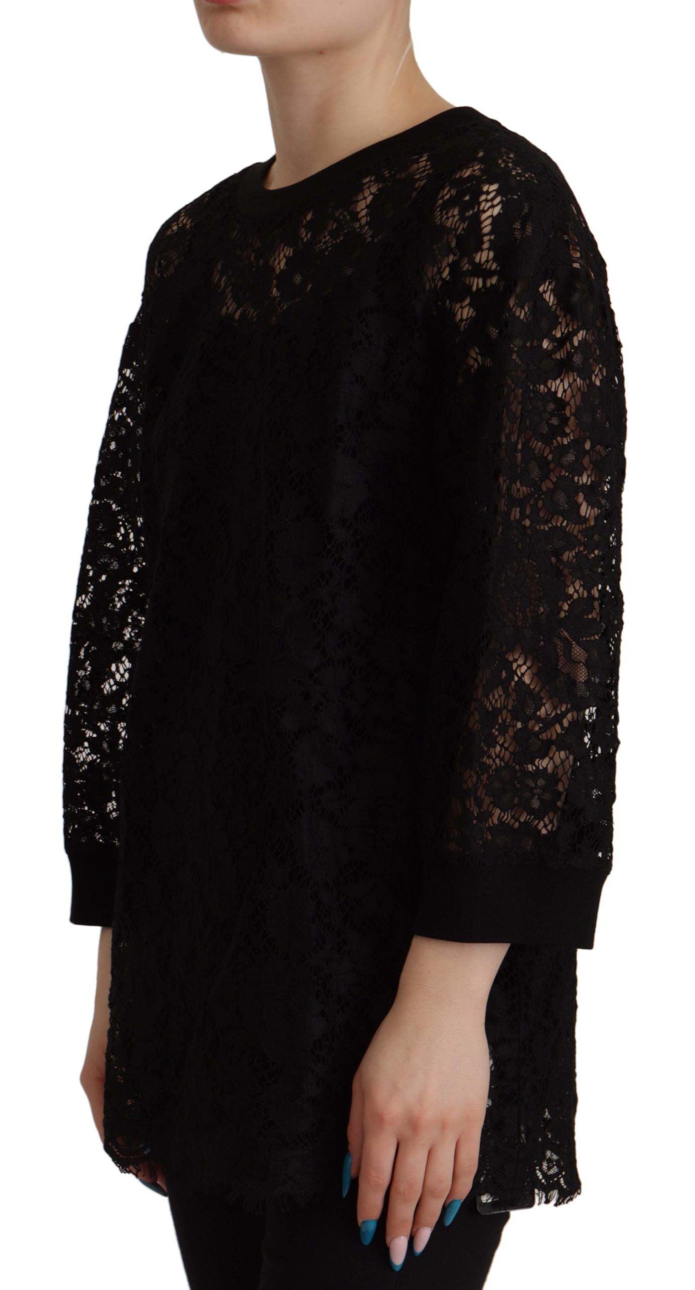 Dolce & Gabbana Elegant Black Long Sleeve Blouse Top - Arichezz.store