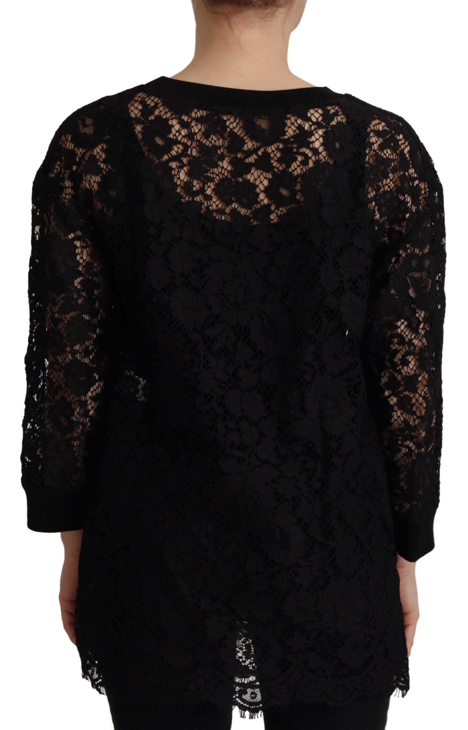 Dolce & Gabbana Elegant Black Long Sleeve Blouse Top - Arichezz.store