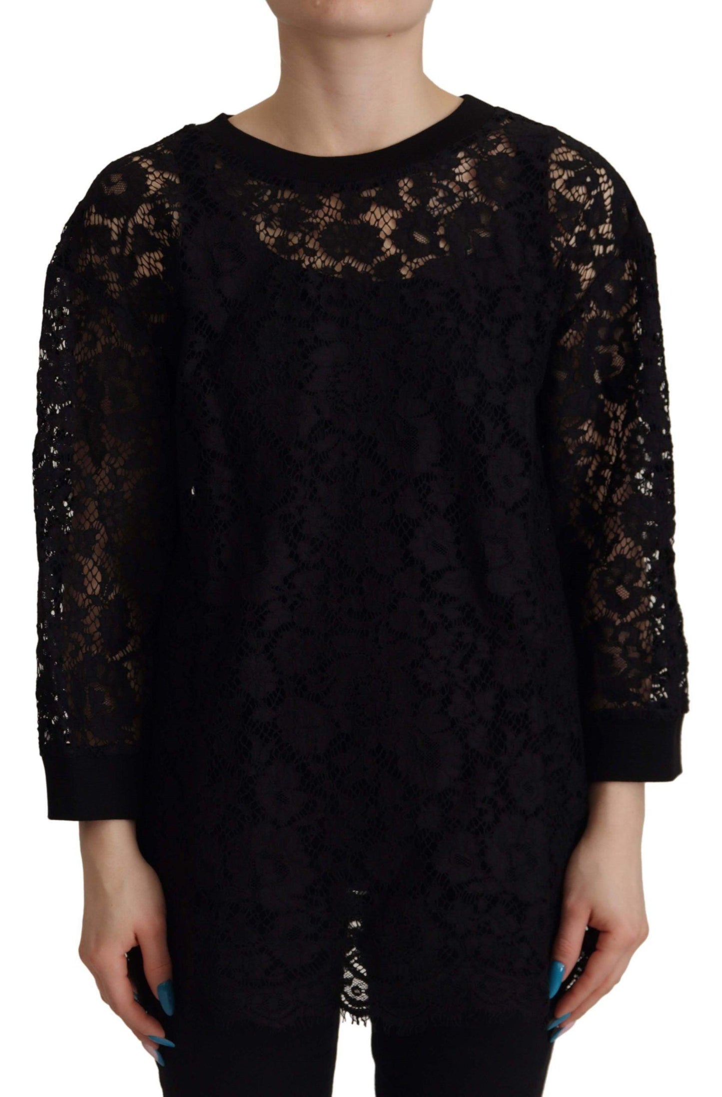 Dolce & Gabbana Elegant Black Long Sleeve Blouse Top - Arichezz.store