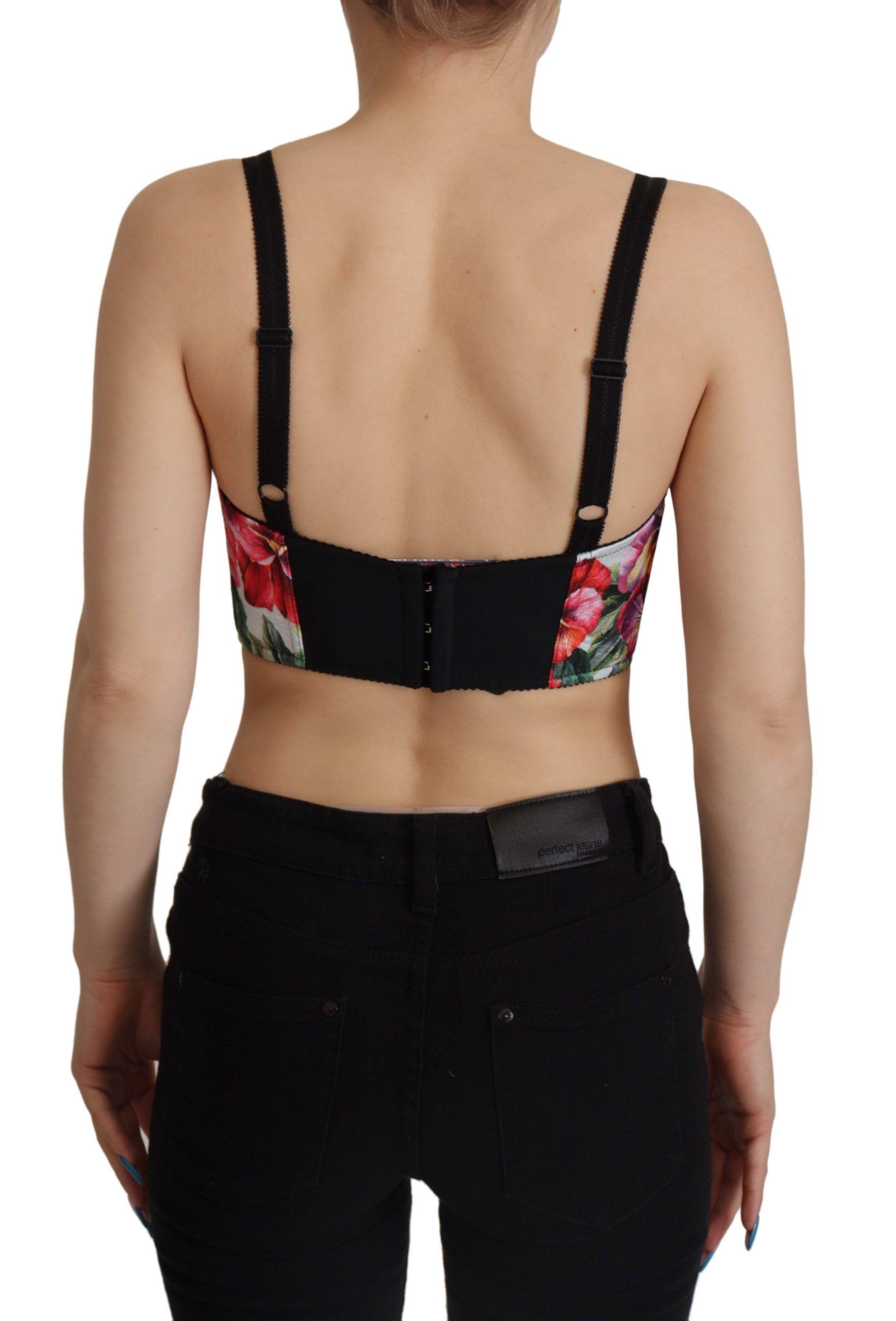 Dolce & Gabbana Floral Print Cropped Corset Top - Arichezz.store