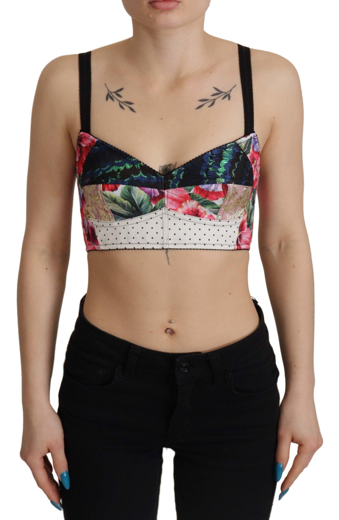 Dolce & Gabbana Floral Print Cropped Corset Top - Arichezz.store