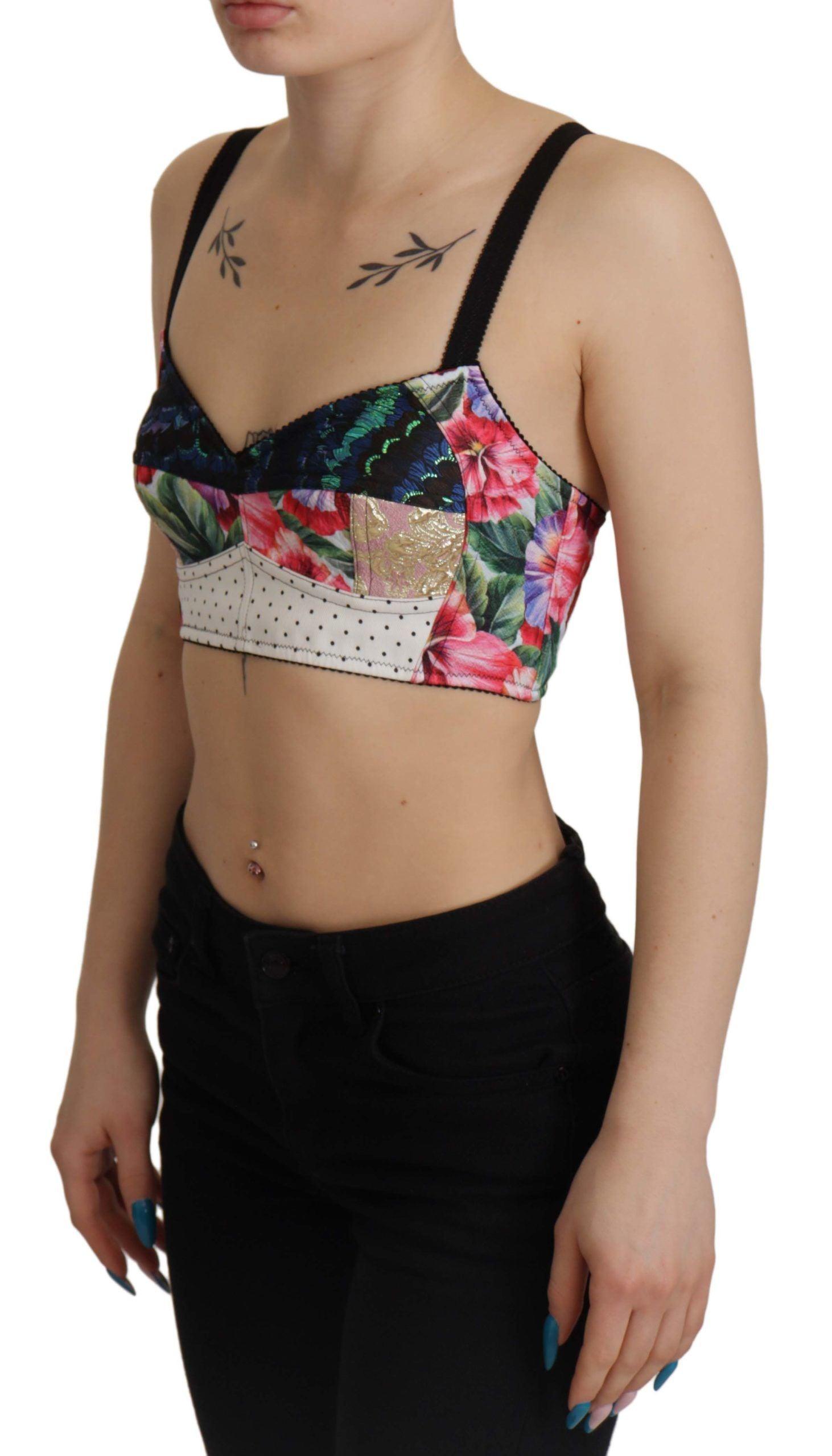 Dolce & Gabbana Floral Print Cropped Corset Top - Arichezz.store