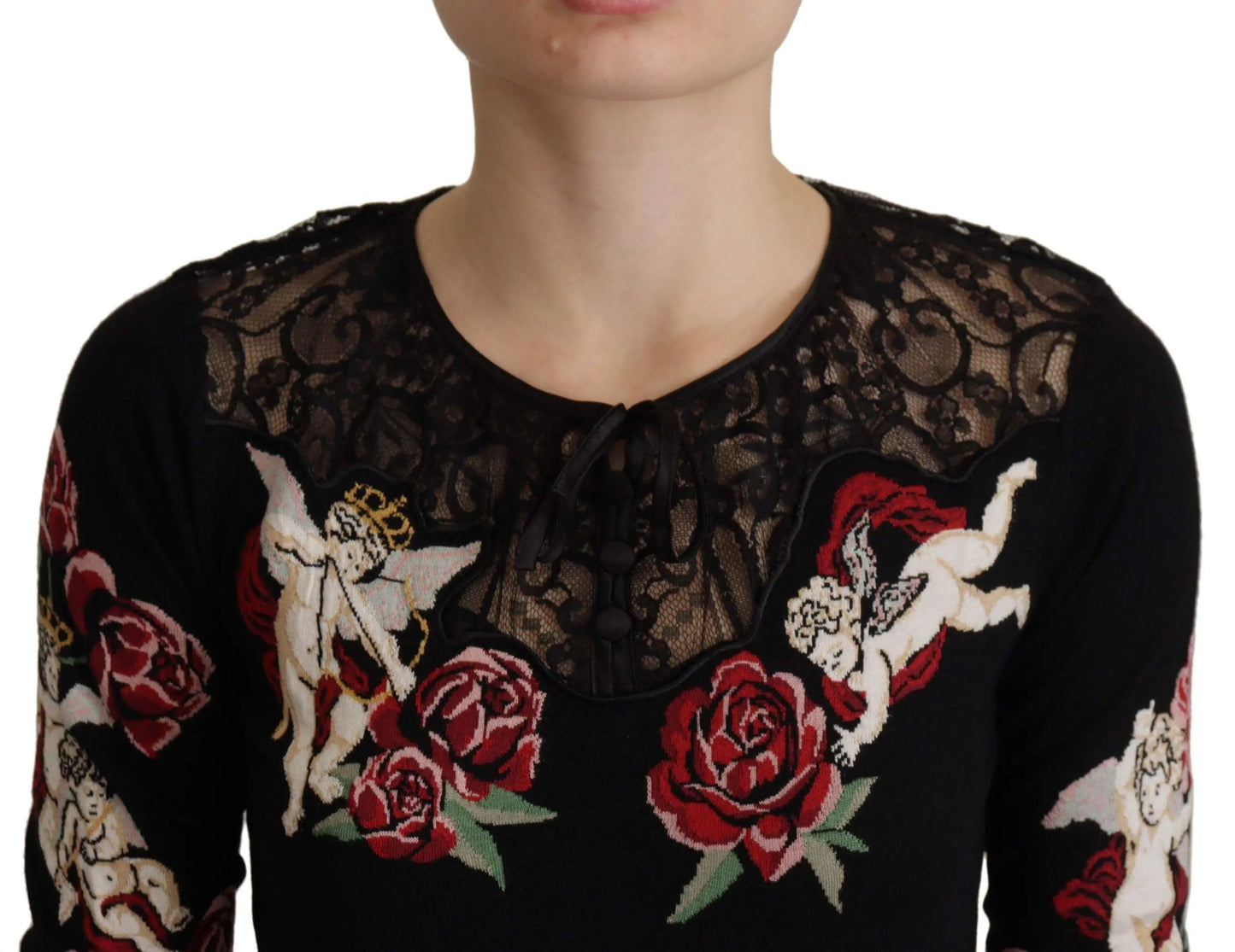 Dolce & Gabbana Embroidered Angel Cardigan Sweater - Arichezz.store