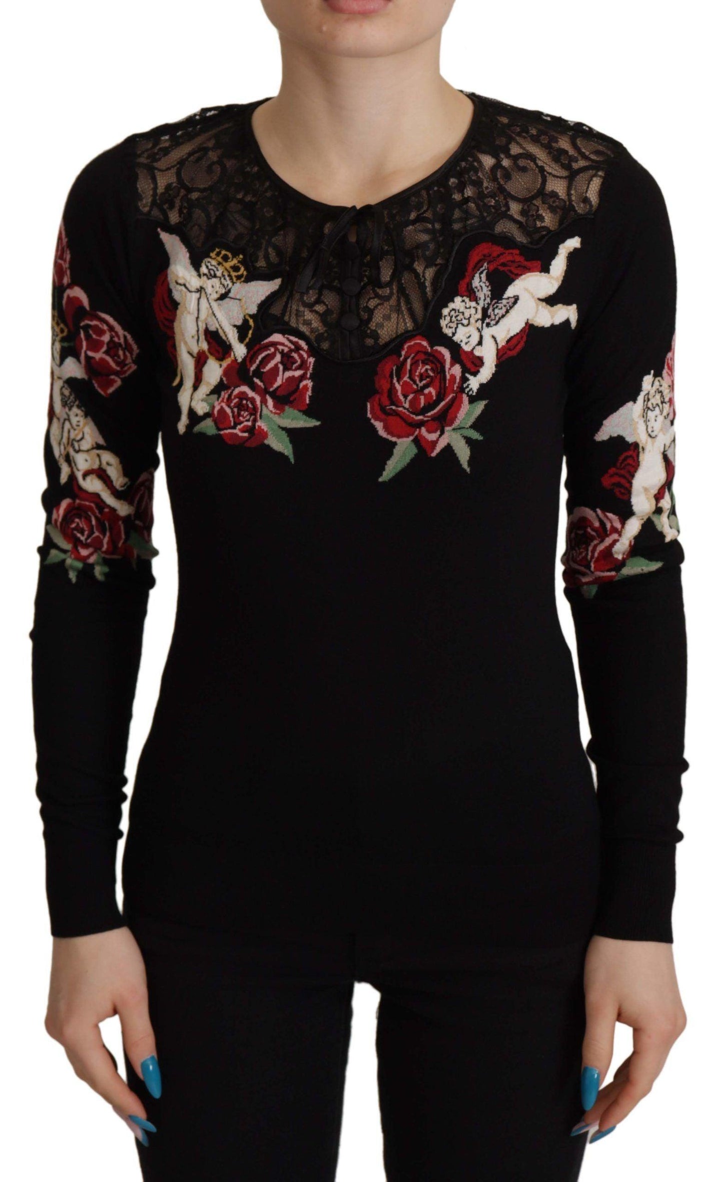 Dolce & Gabbana Embroidered Angel Cardigan Sweater - Arichezz.store