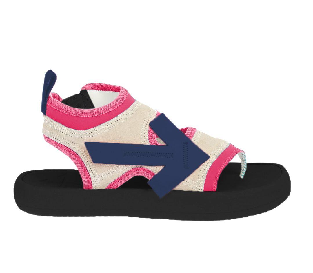 Off-White Fuchsia Neoprene Suede Sandals - Arichezz.store