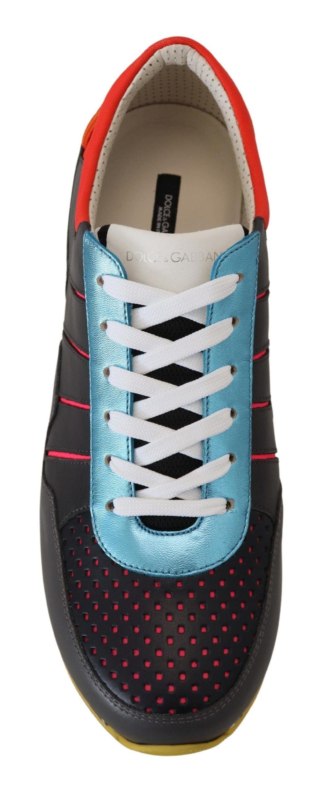 Dolce & Gabbana Multicolor Leather-Blend Low Top Sneakers - Arichezz.store