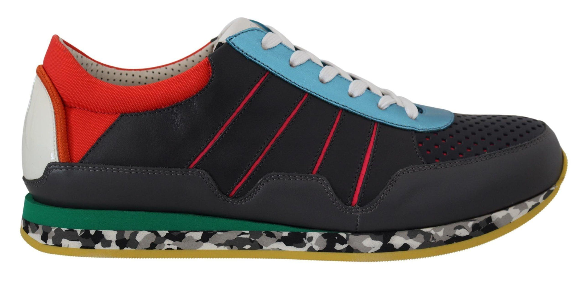 Dolce & Gabbana Multicolor Leather-Blend Low Top Sneakers - Arichezz.store