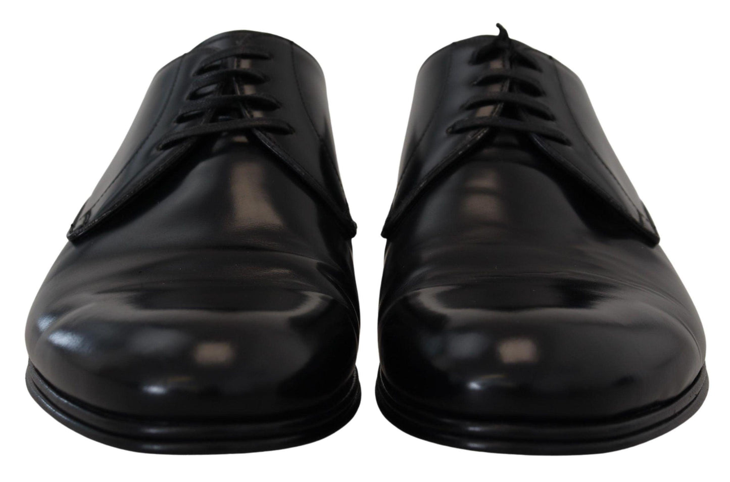 Dolce & Gabbana Elegant Black Leather Derby Shoes - Arichezz.store