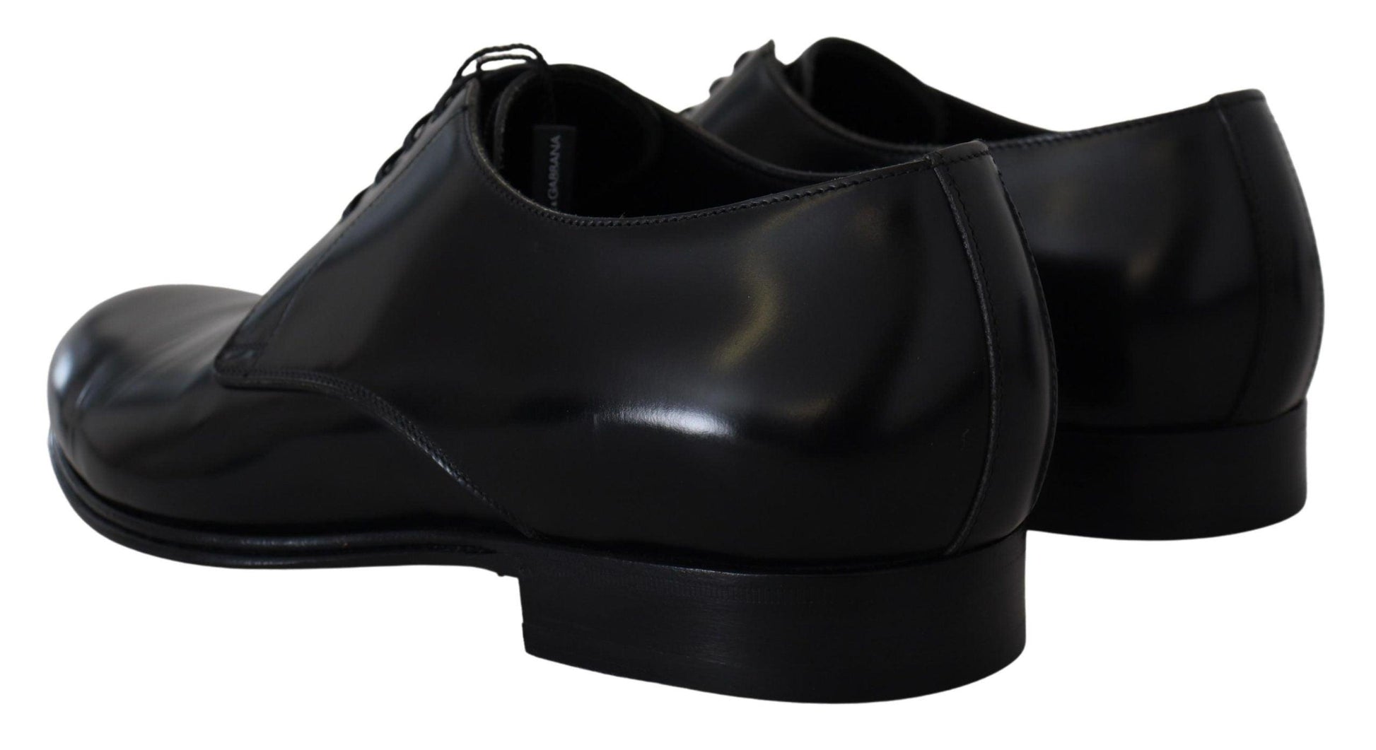 Dolce & Gabbana Elegant Black Leather Derby Shoes - Arichezz.store