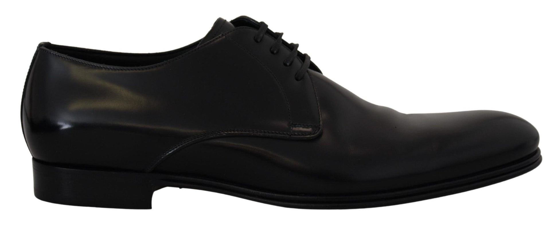 Dolce & Gabbana Elegant Black Leather Derby Shoes - Arichezz.store