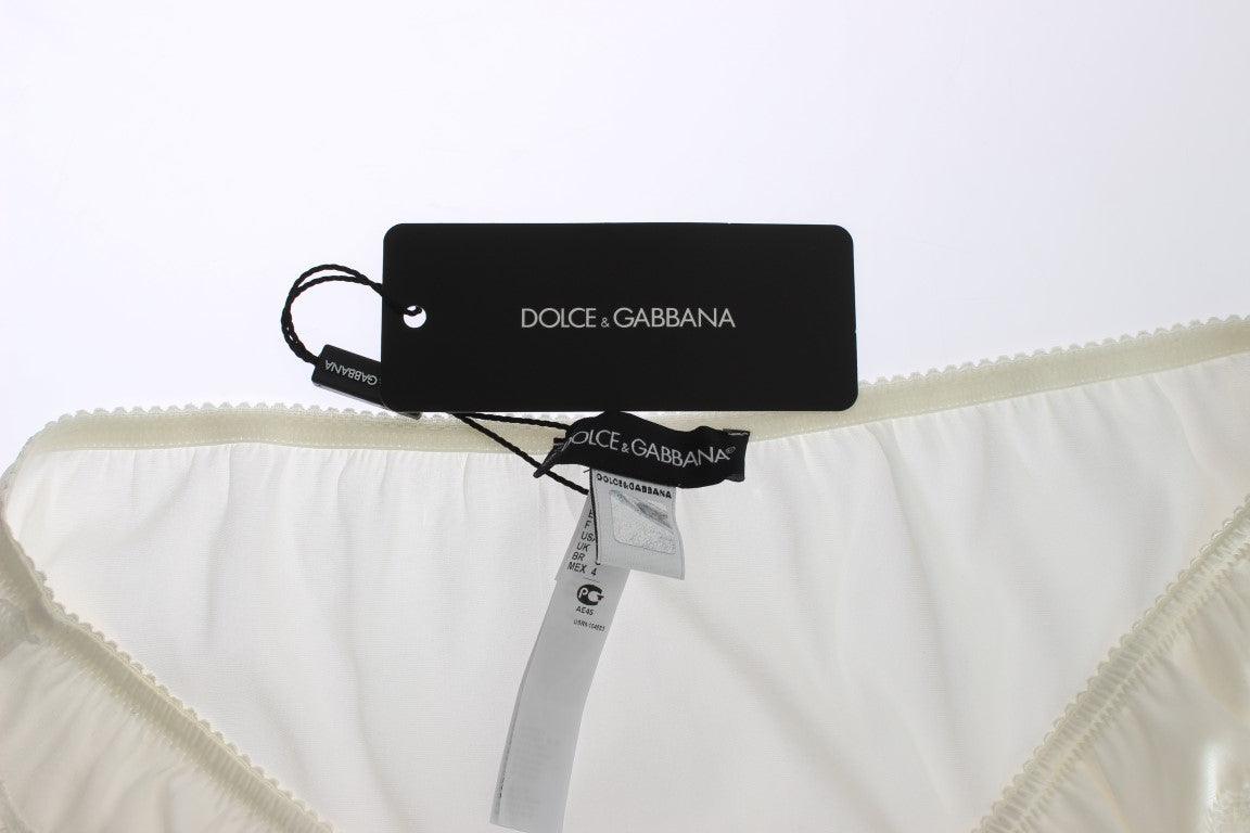 Dolce & Gabbana Elegant White Silk Blend Underwear - Arichezz.store