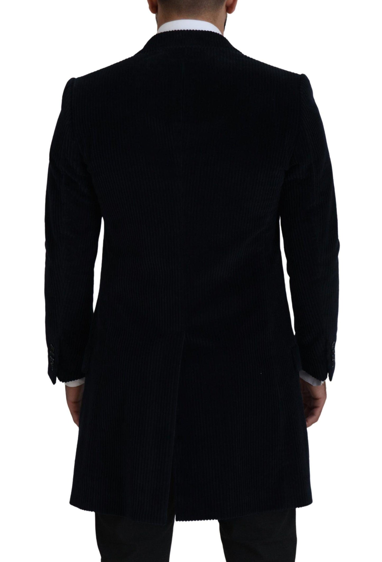 Dolce & Gabbana Elegant Black Cotton Long Cardigan Jacket - Arichezz.store