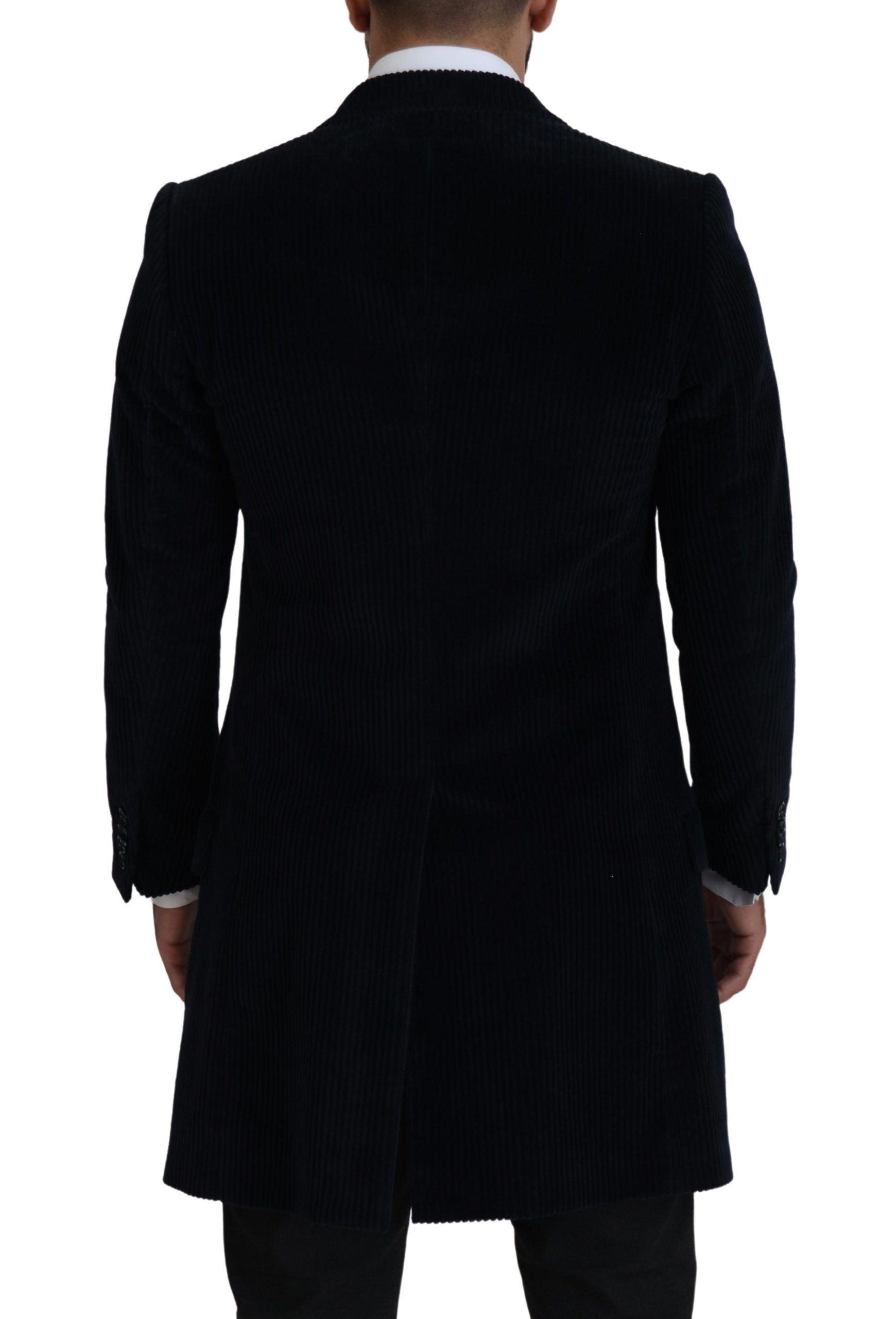 Dolce & Gabbana Elegant Black Cotton Long Cardigan Jacket - Arichezz.store