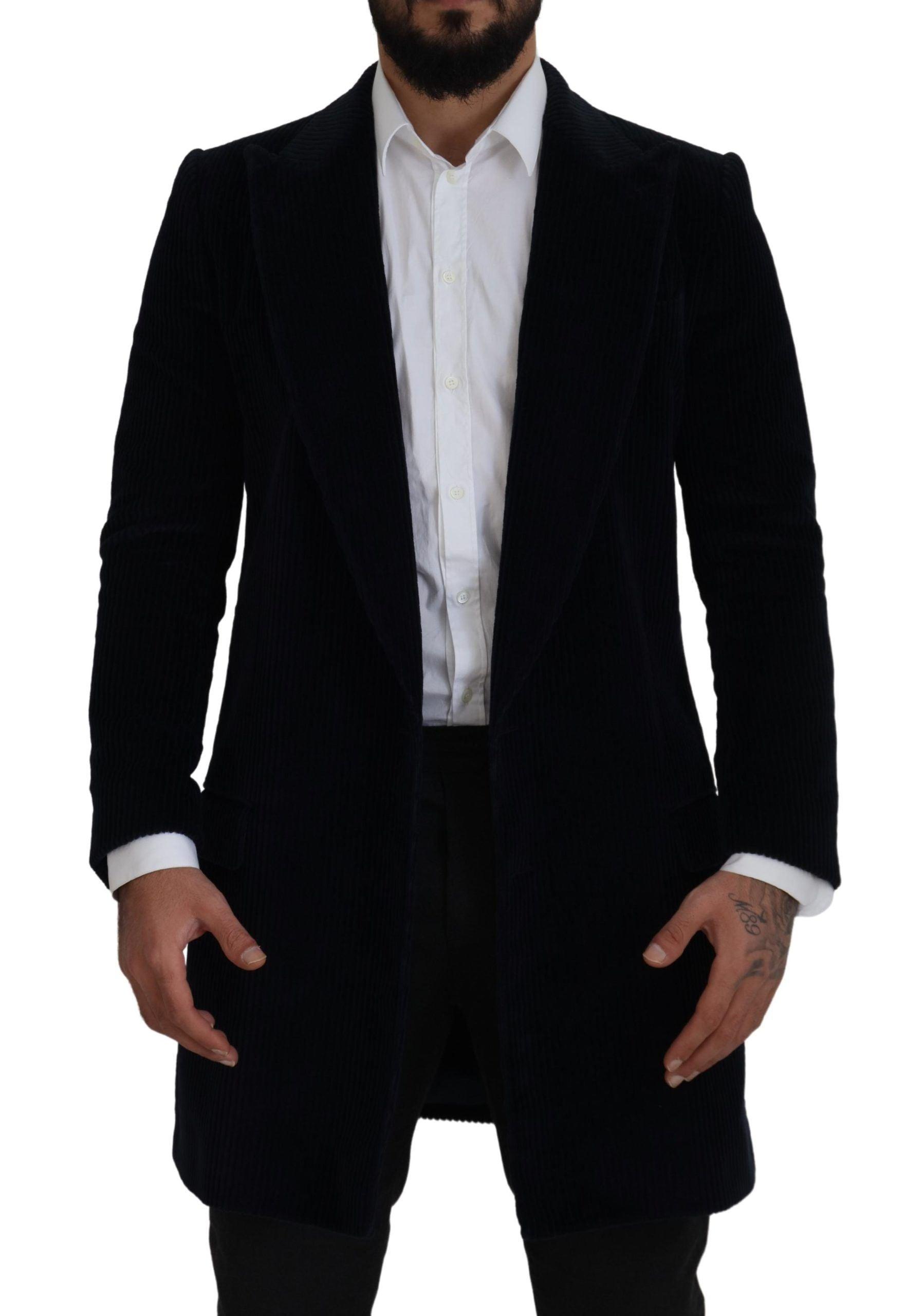 Dolce & Gabbana Elegant Black Cotton Long Cardigan Jacket - Arichezz.store