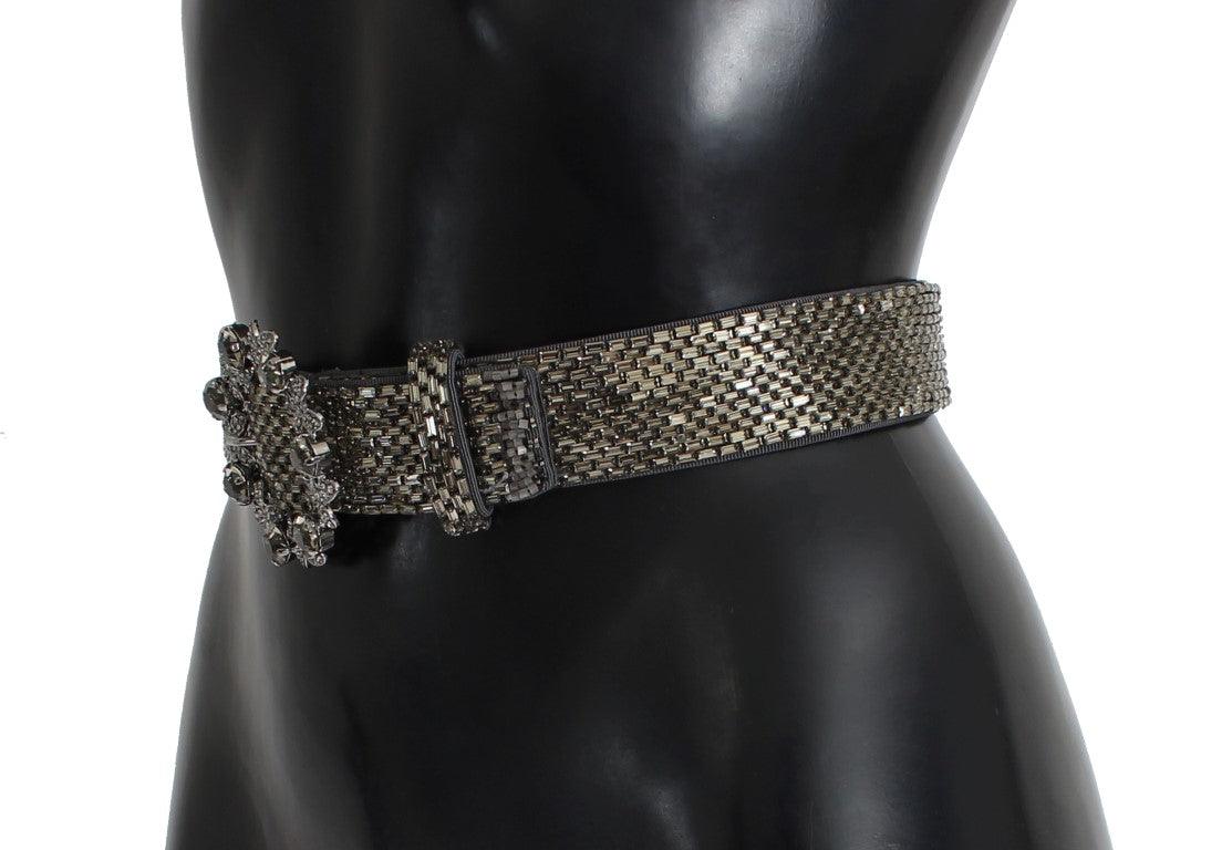 Dolce & Gabbana Embellished Sequined Wide Waist Belt - Arichezz.store