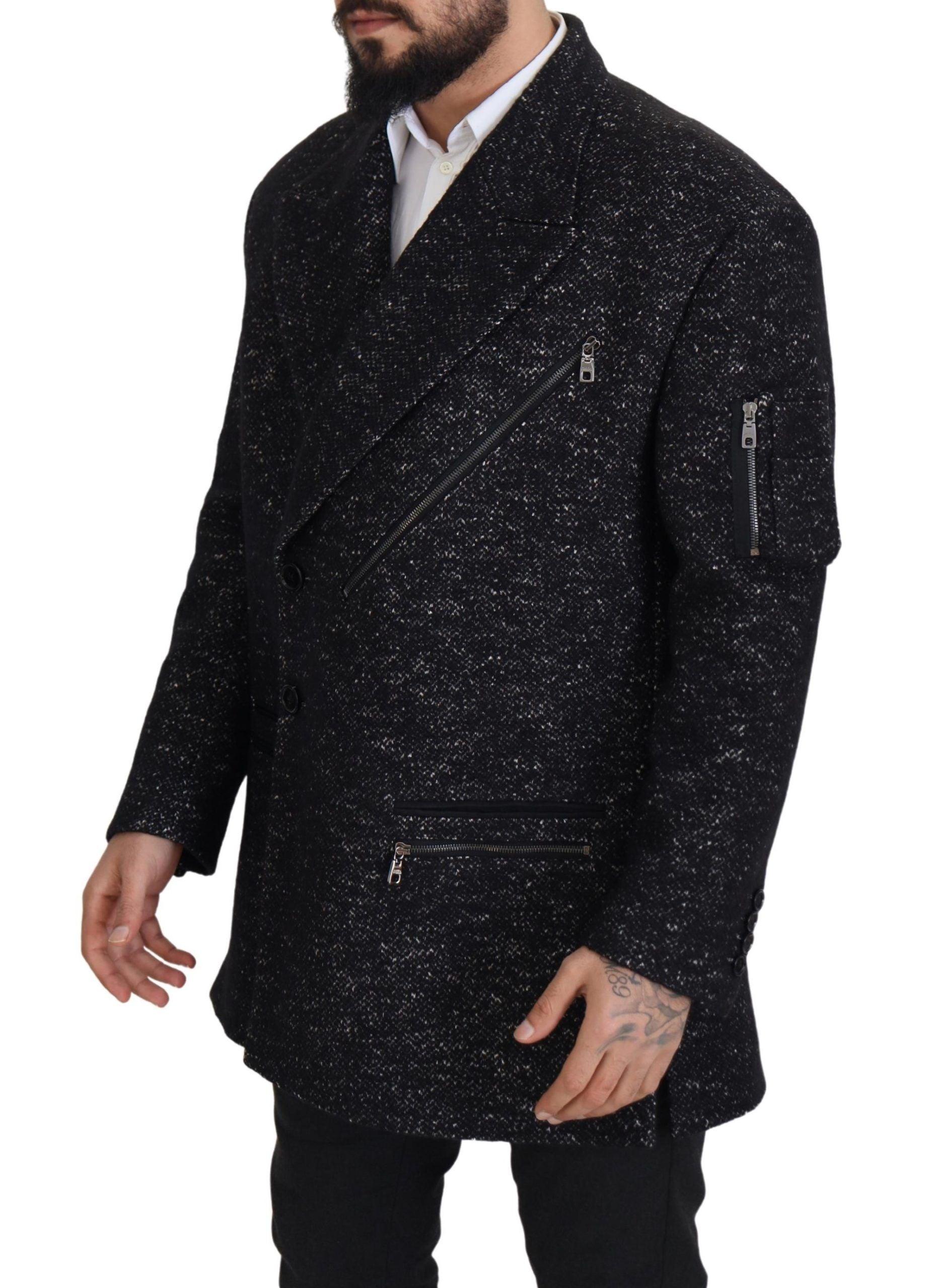 Dolce & Gabbana Sleek Patterned Wool Double Breasted Jacket - Arichezz.store