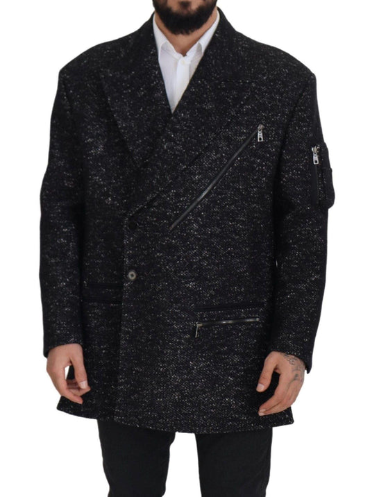 Dolce & Gabbana Sleek Patterned Wool Double Breasted Jacket - Arichezz.store