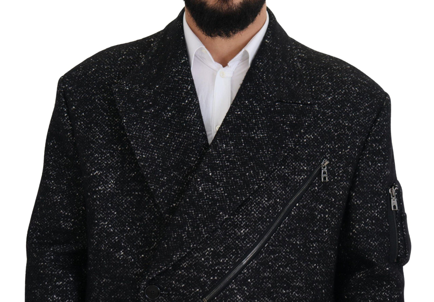 Dolce & Gabbana Sleek Patterned Wool Double Breasted Jacket - Arichezz.store