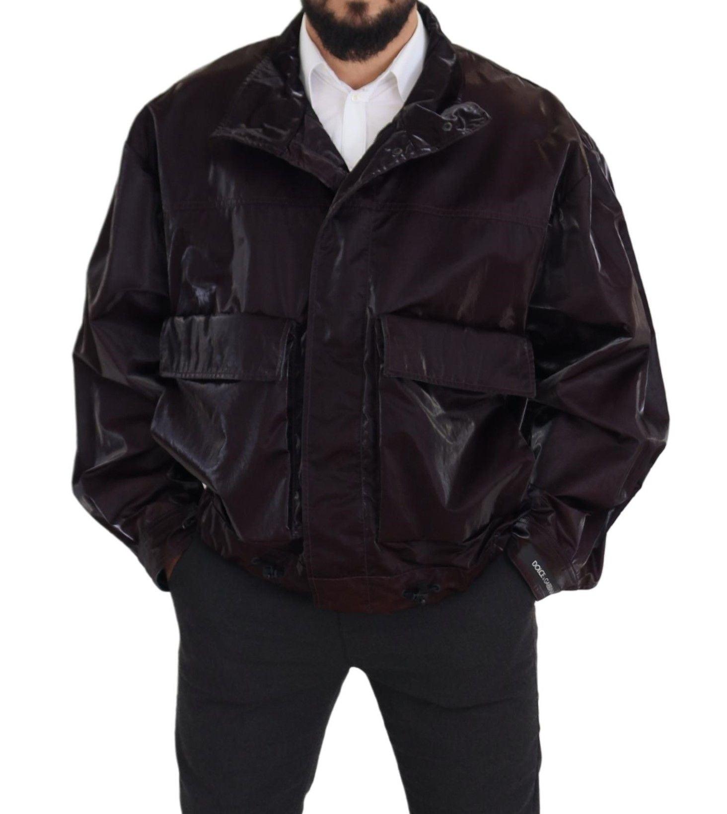 Dolce & Gabbana Elegant Bordeaux Collared Jacket - Arichezz.store