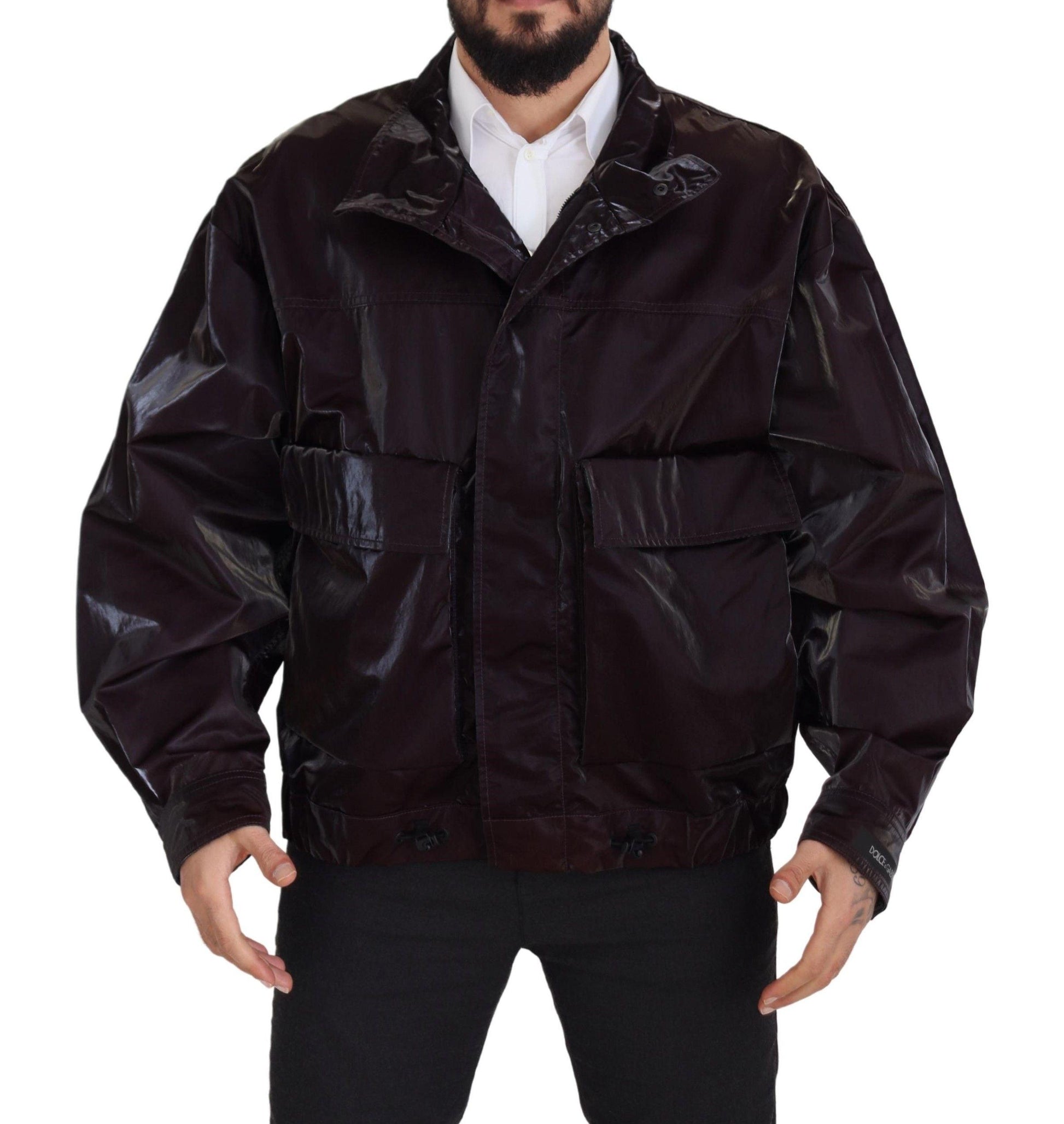 Dolce & Gabbana Elegant Bordeaux Collared Jacket - Arichezz.store