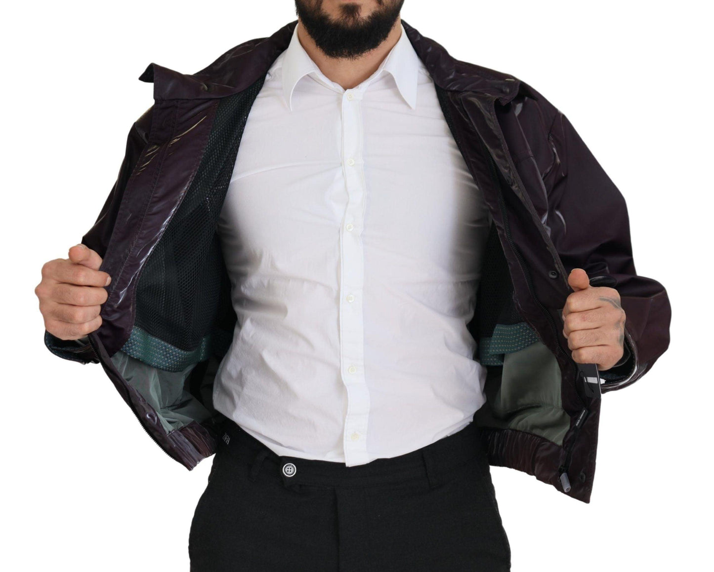 Dolce & Gabbana Elegant Purple Biker Jacket - Arichezz.store