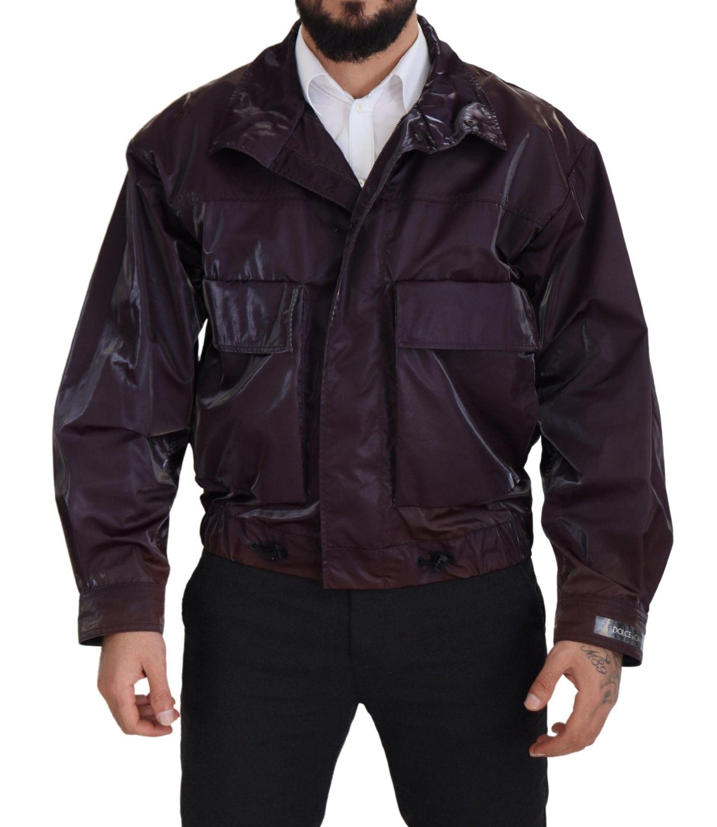 Dolce & Gabbana Elegant Purple Biker Jacket - Arichezz.store