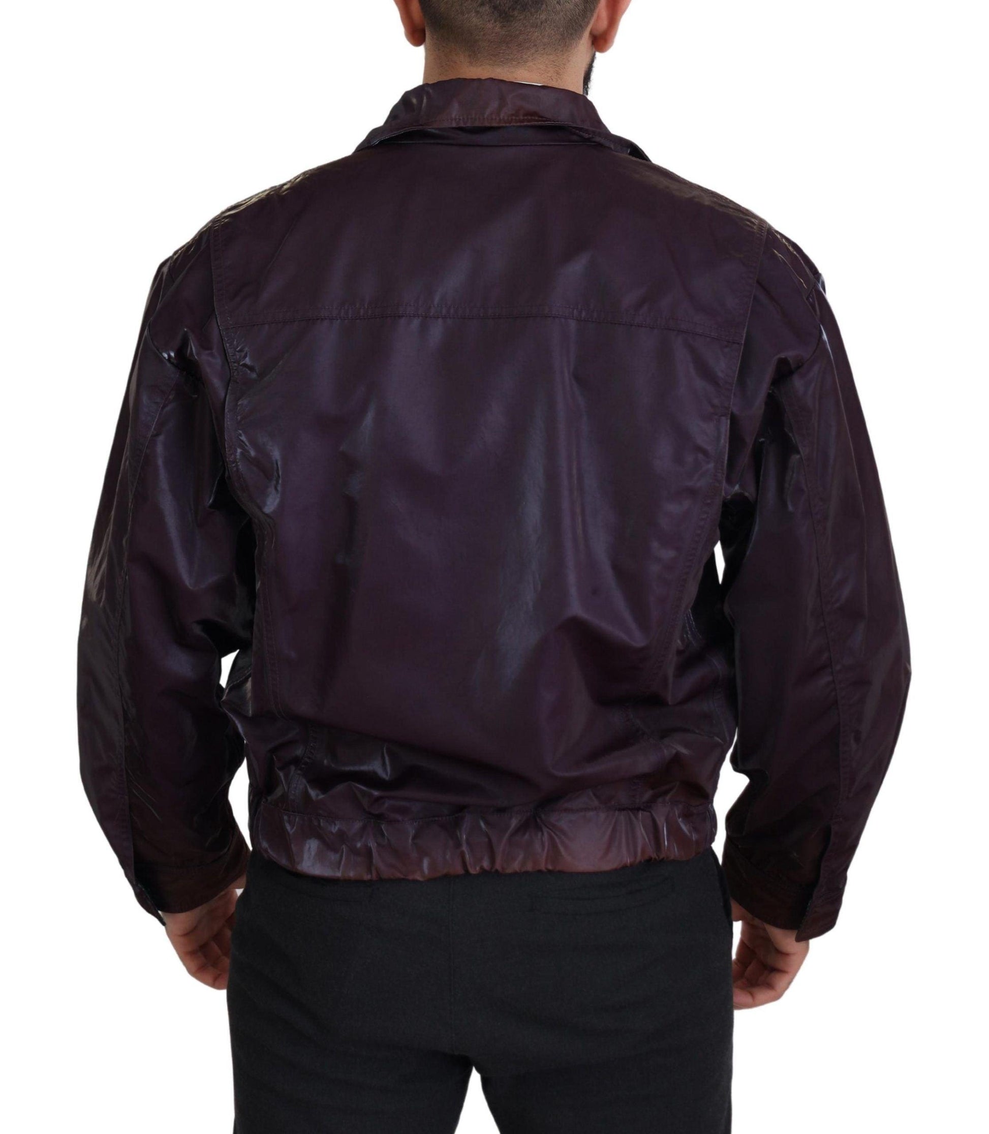 Dolce & Gabbana Elegant Purple Biker Jacket - Arichezz.store