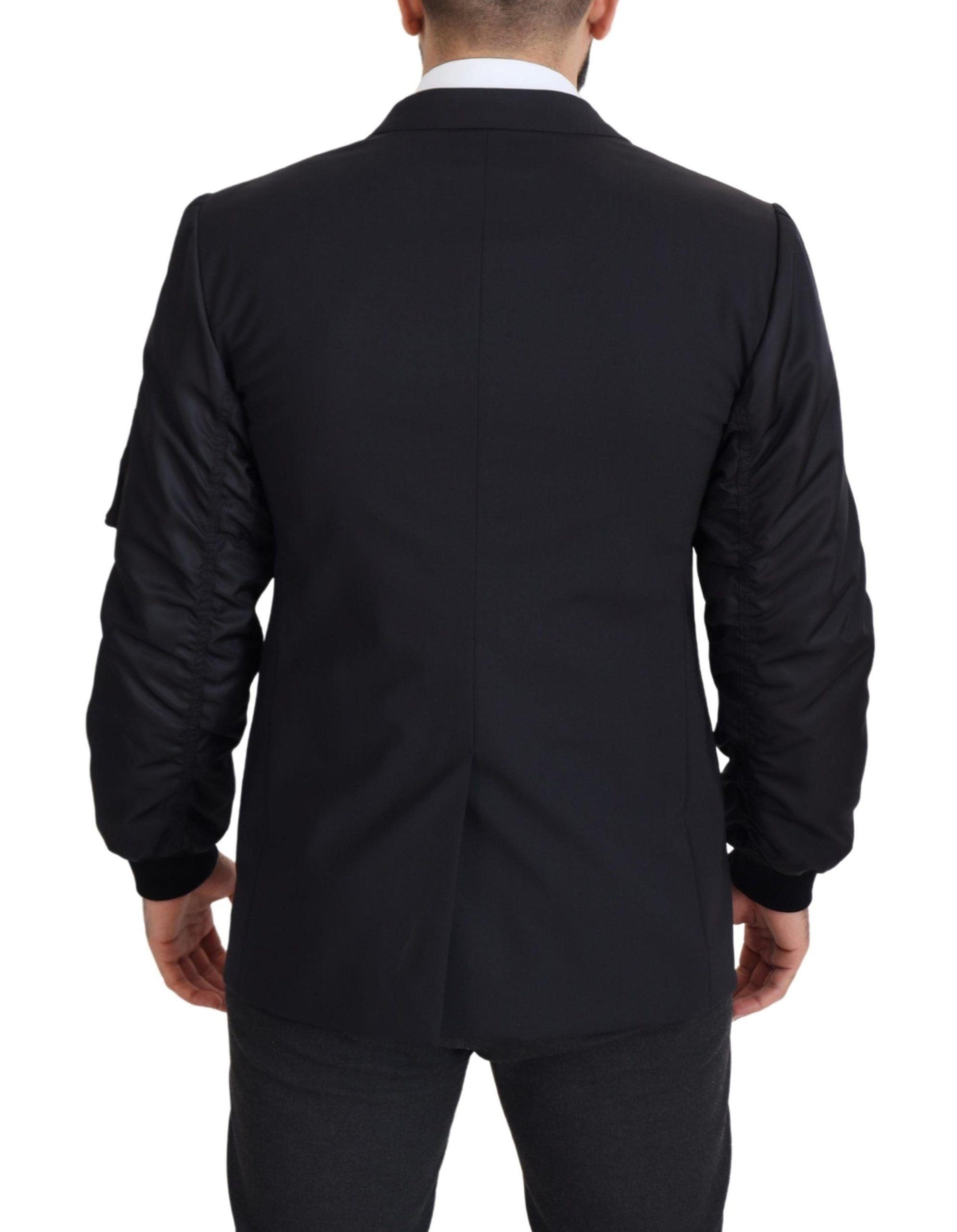 Dolce & Gabbana Elegant Black Virgin Wool Jacket - Arichezz.store