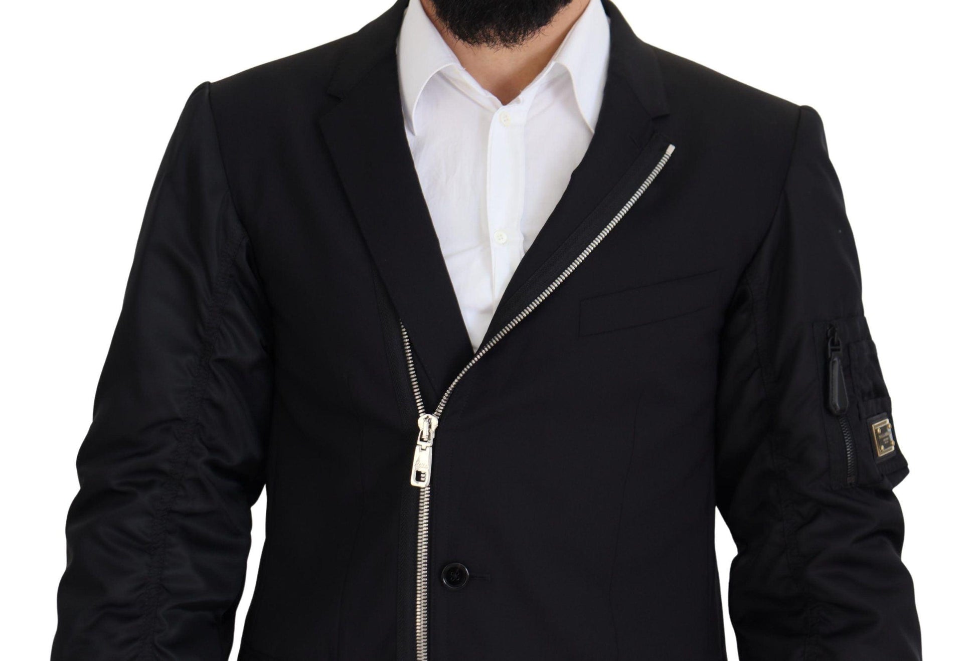 Dolce & Gabbana Elegant Black Virgin Wool Jacket - Arichezz.store