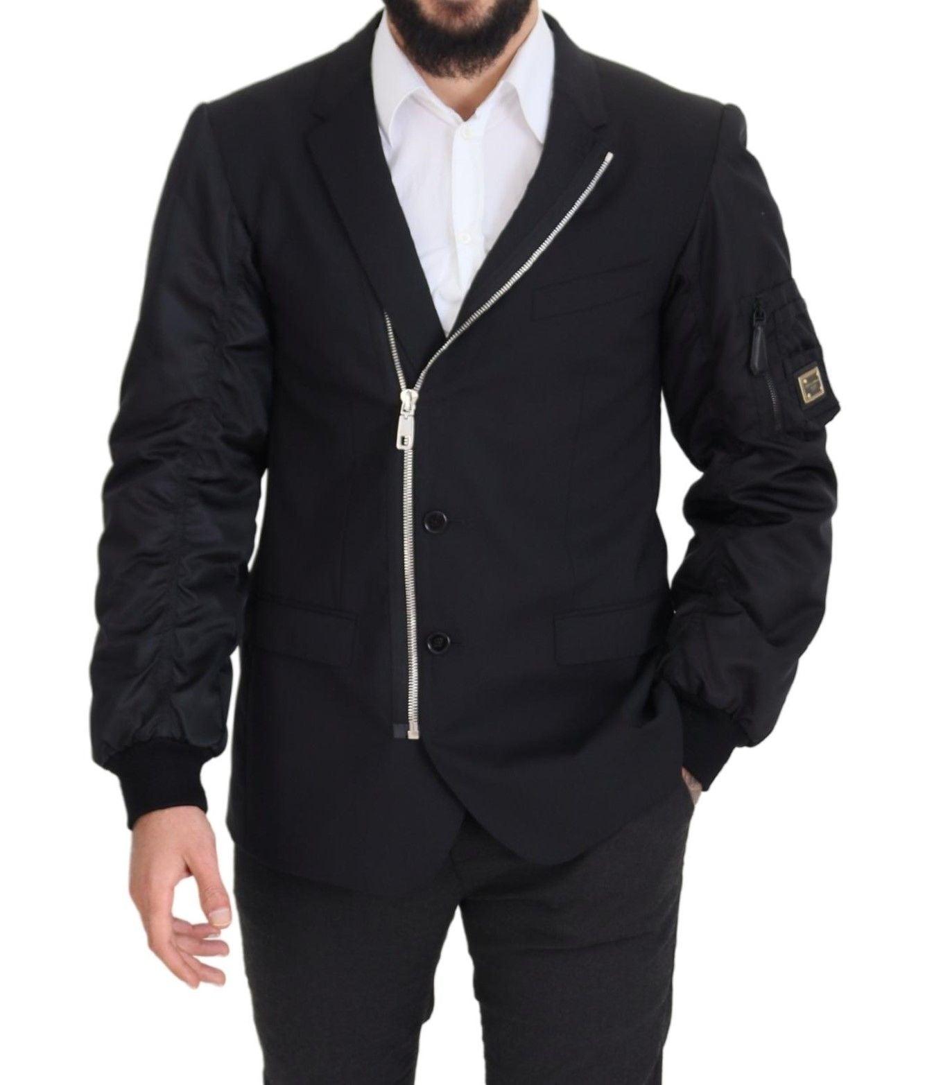 Dolce & Gabbana Elegant Black Virgin Wool Jacket - Arichezz.store