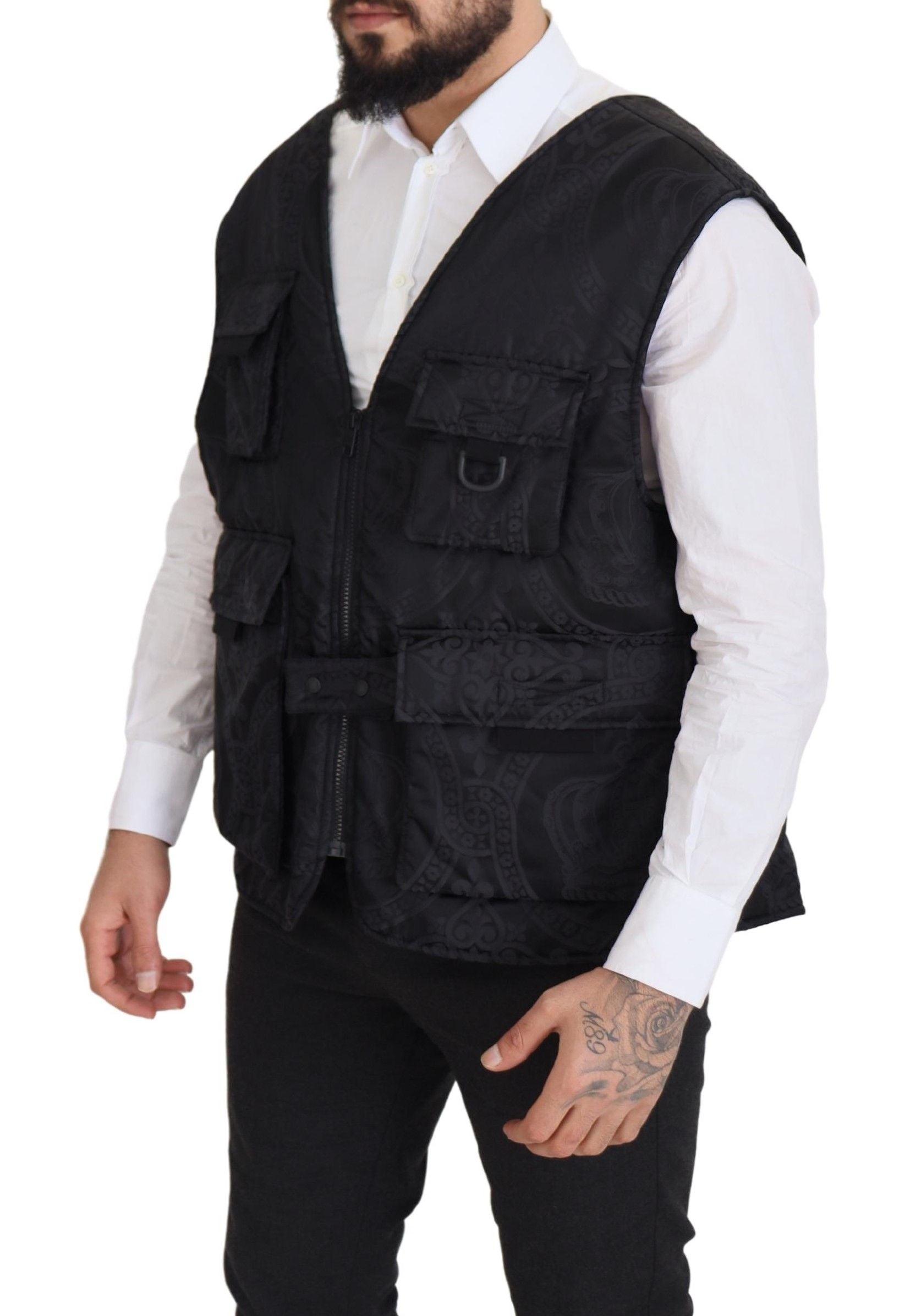 Dolce & Gabbana Elegant Sleeveless Vest Jacket in Black - Arichezz.store